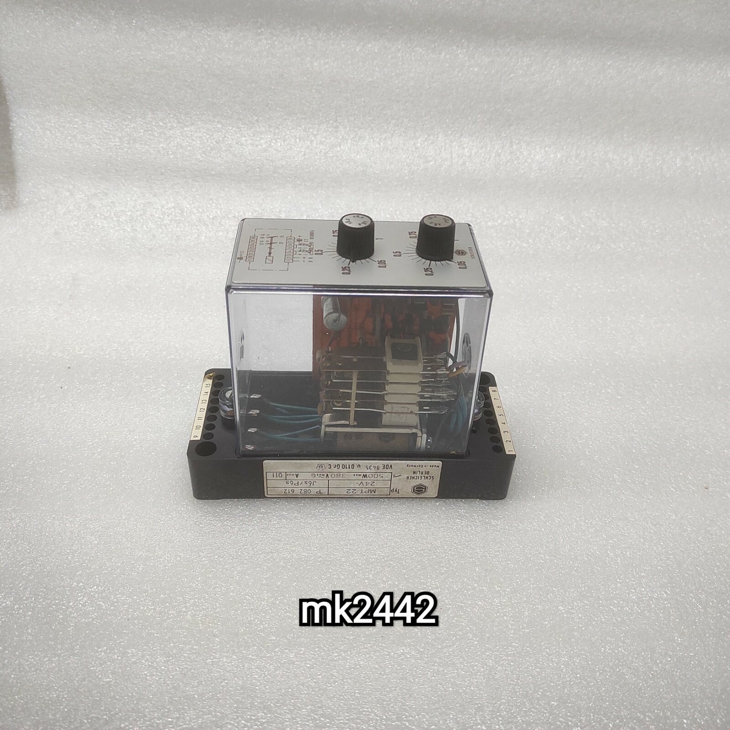 SCHLEICHER MPT 22 TIMER RELAY P082612 24V