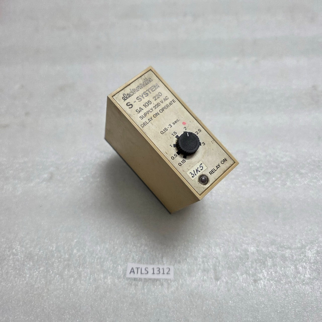 ELECTROMATIC S-SYSTEM SA 105 220 DELAY ON OPERATE TIMER RELAY 220V
