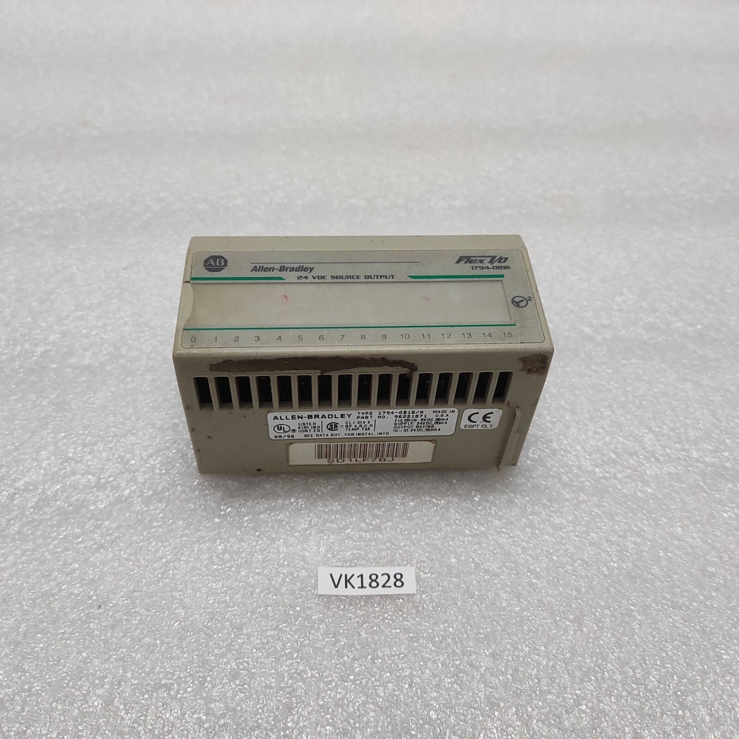 ALLEN BRADLEY CAT 1794-OB16 FLEX I/O 16 SOURCE OUTPUT MODULE 96221871