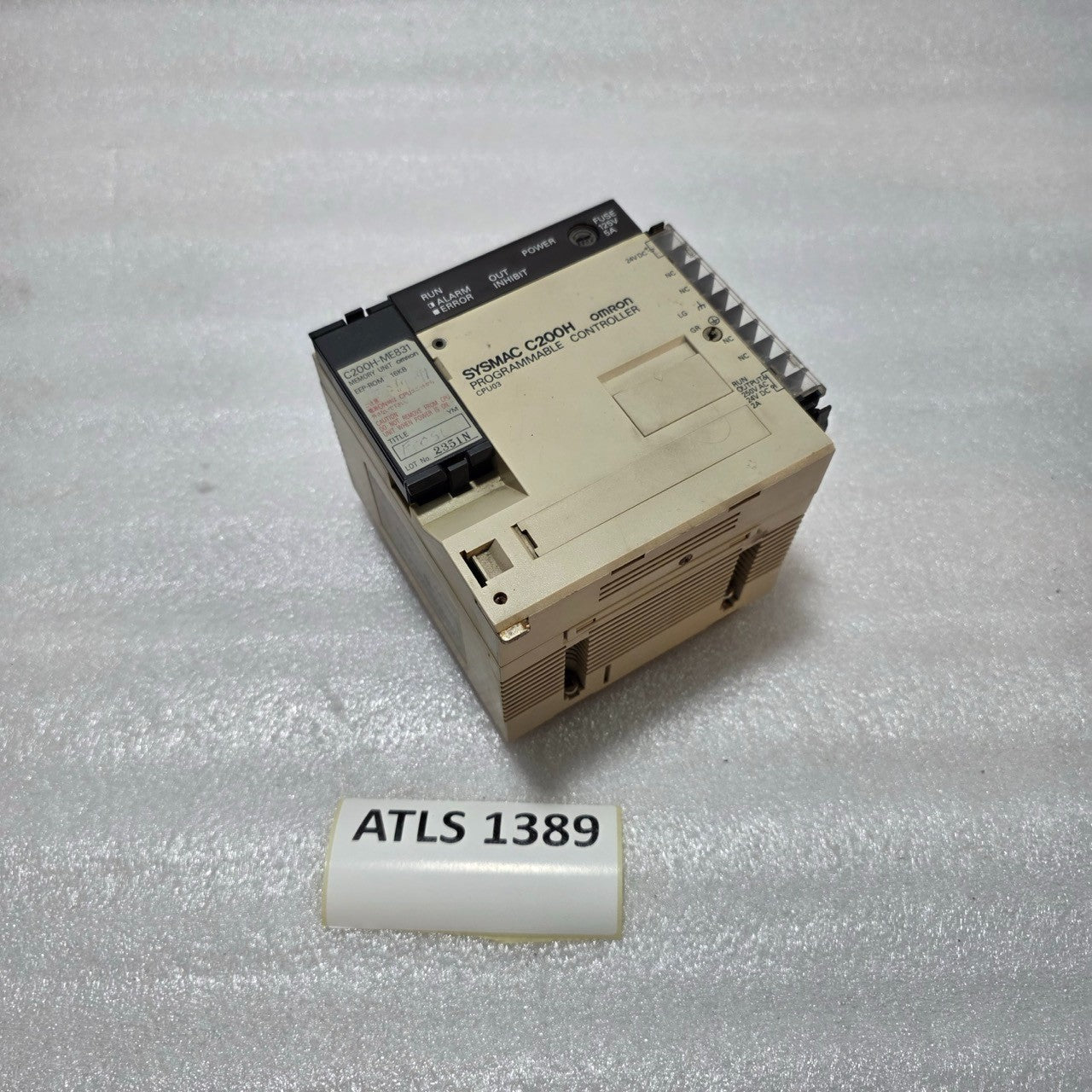 OMRON C200H-CPU03-E CPU MODULE / PROGRAMMABLE CONTROLLER 24VDC