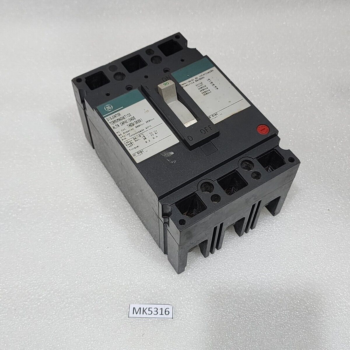 GE THED136090 3-POLE CIRCUIT BREAKER 90A GENERAL ELECTRIC