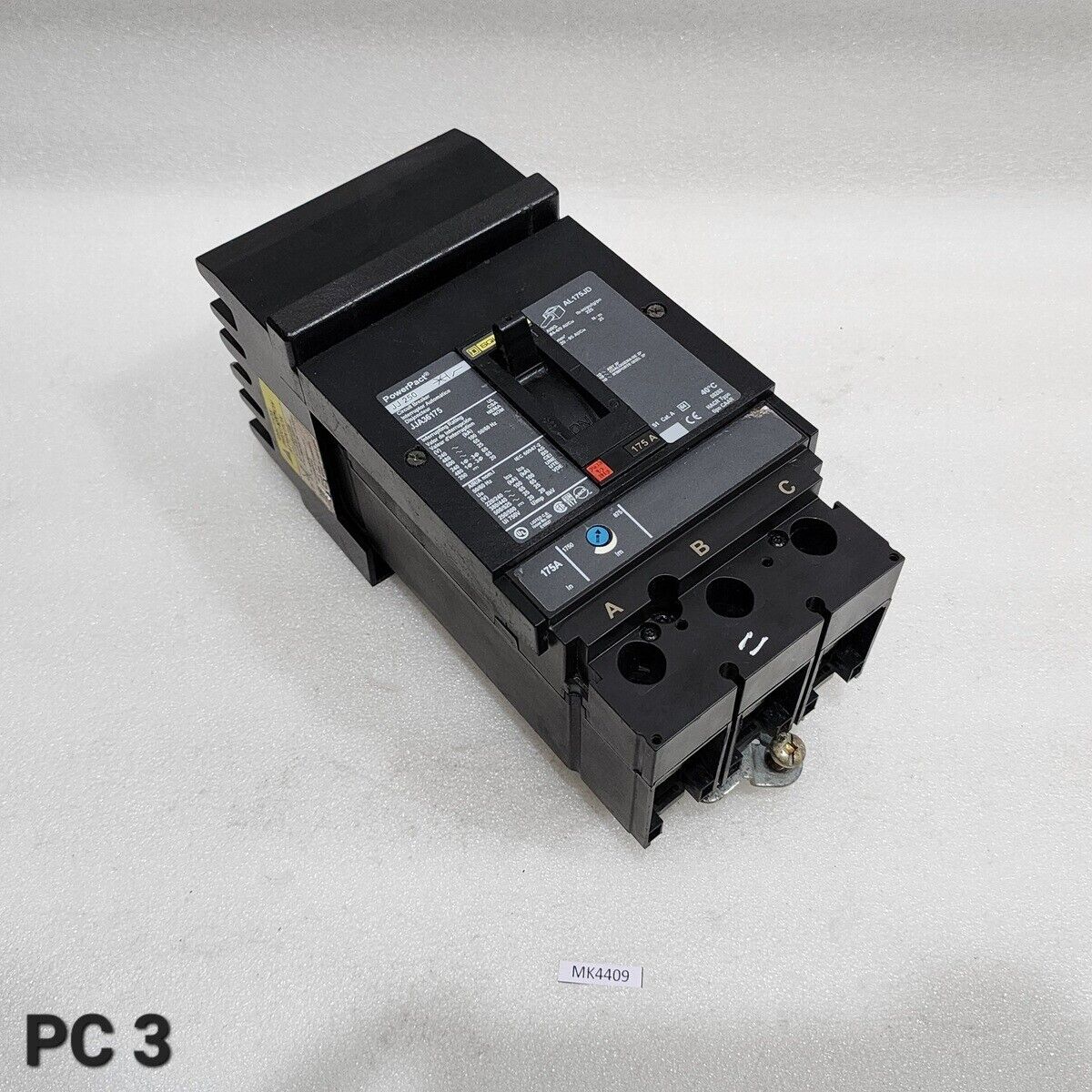 SQUARE D JJ 250 CIRCUIT BREAKER 175A JJA36175