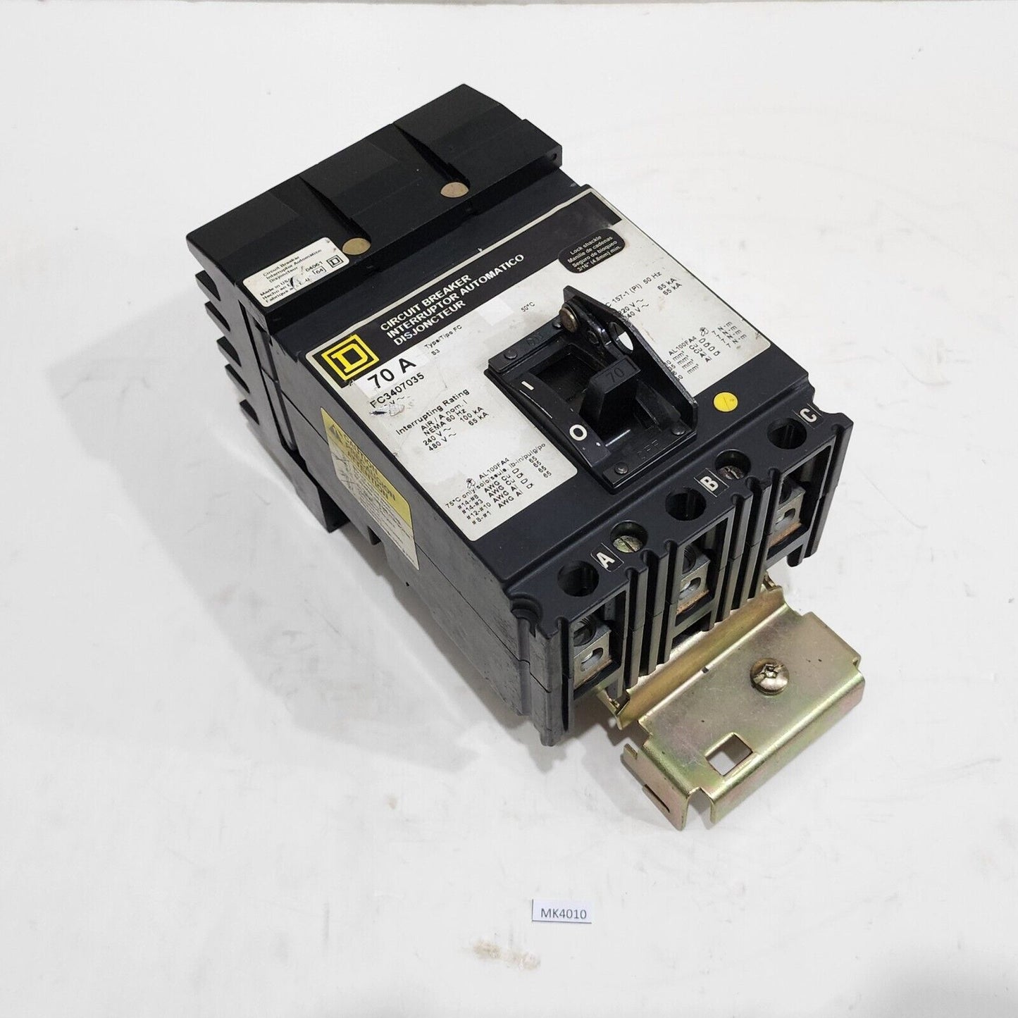 SQUARE D FC3407035 MOLDED CASE CIRCUIT BREAKER 70A 480V