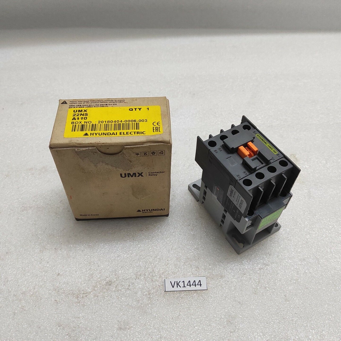 HYUNDAI ELECTRIC UMX22 MAGNETIC CONTACTOR COIL VOLTAGE 100-110V