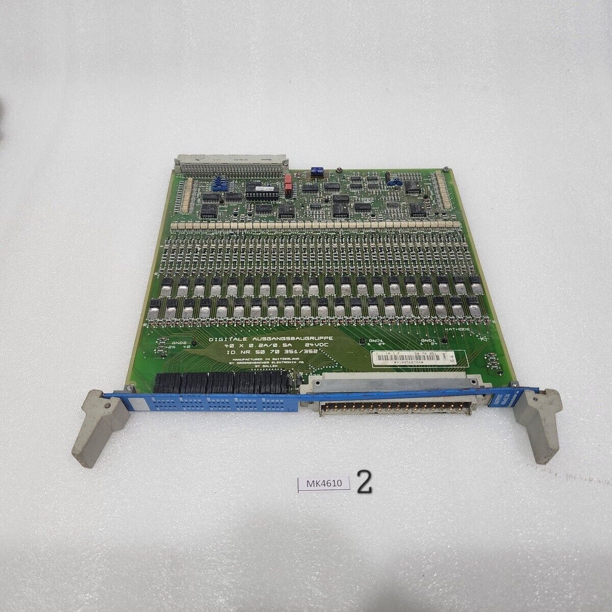 GROSSENBACHER ELECTRONIC AG 50 70 351/352 DIGITAL OUTPUT CARD 40X0.2A/0.5A 24VD