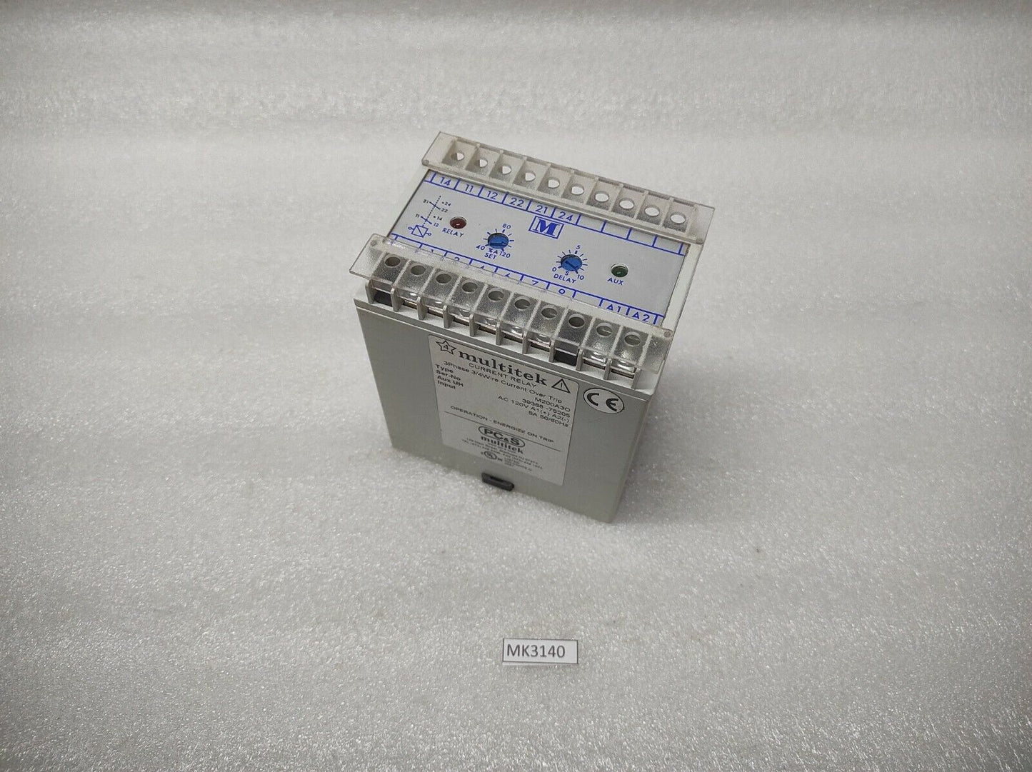 MULTITEK M200A3O CURRENT RELAY 120V