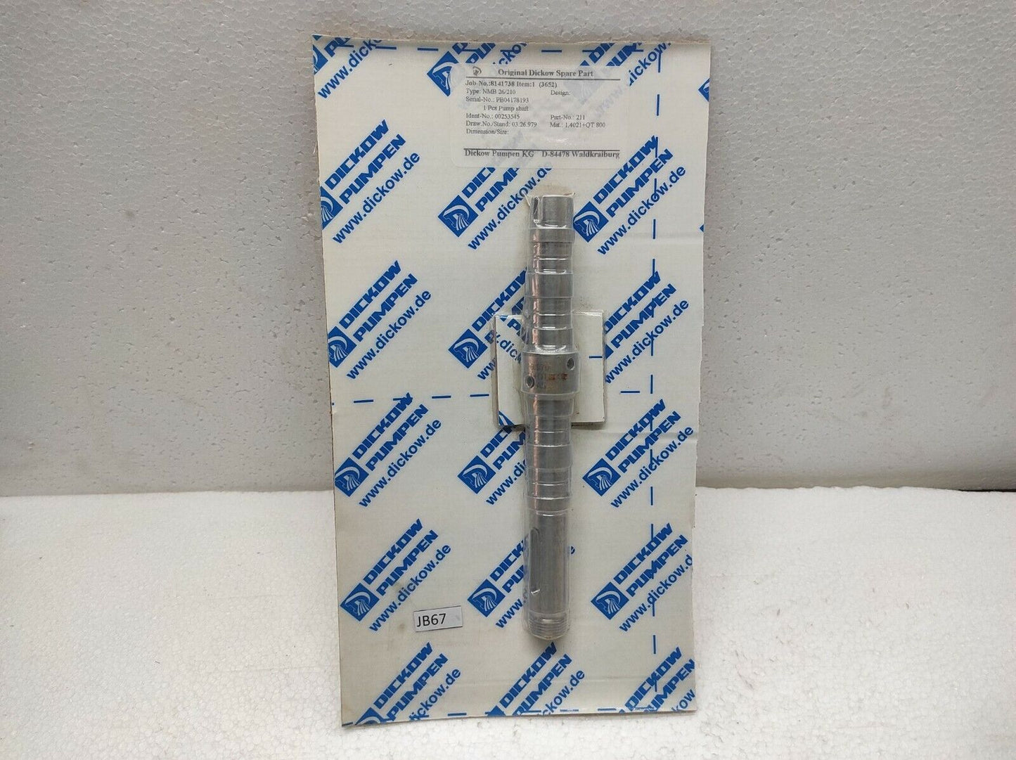 Dickow Pumpen NMB 26/210 Pump Shaft 00253545 211