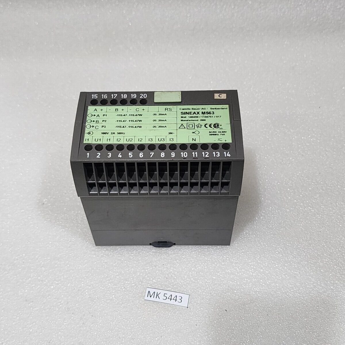 CAMILLE BAUER AG SINEAX M563 MULTI TRANSDUCER 146458 / 1104751 / 017