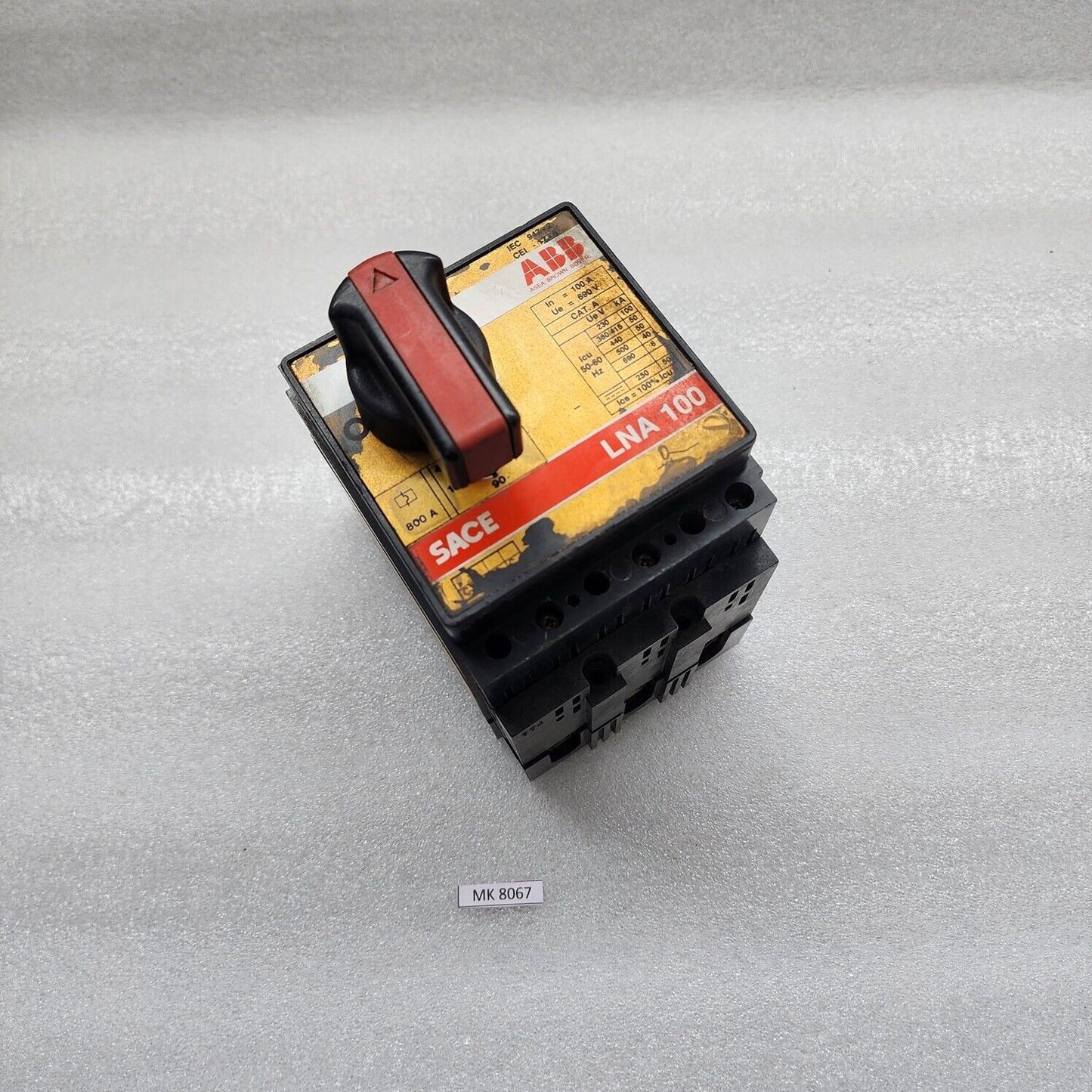 ABB SACE LNA100 LIMITER CIRCUIT BREAKER 100A