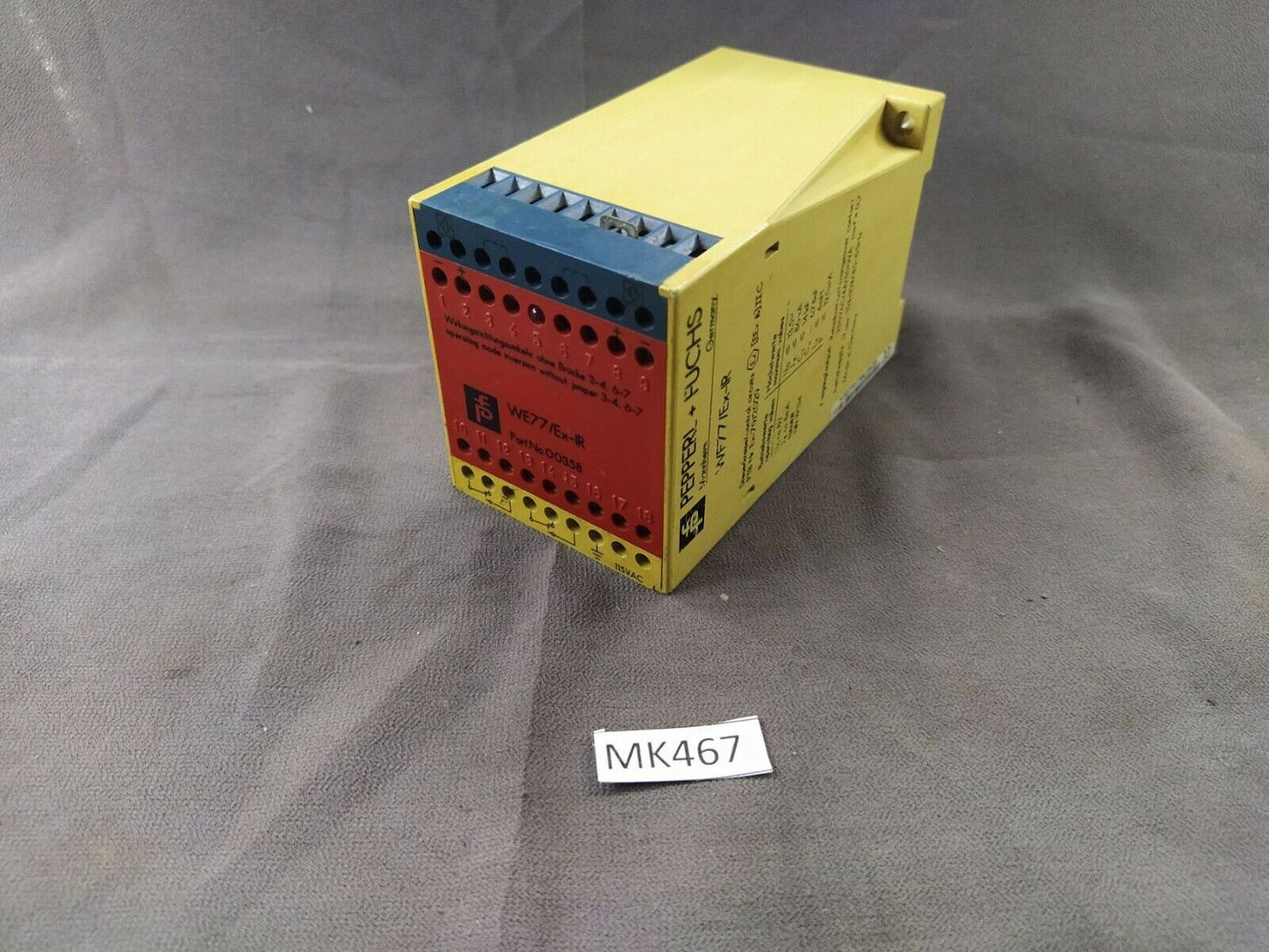 Pepperl + Fuchs WE77/EX-IR Switch Amplifier 00358 115V AC