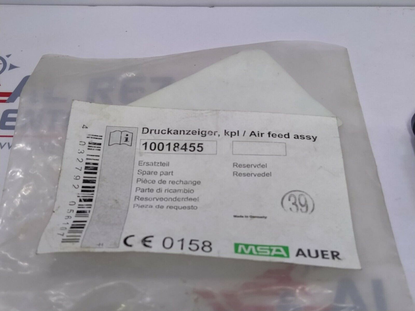 MSA AUER 10018455 AIR FEED ASSY
