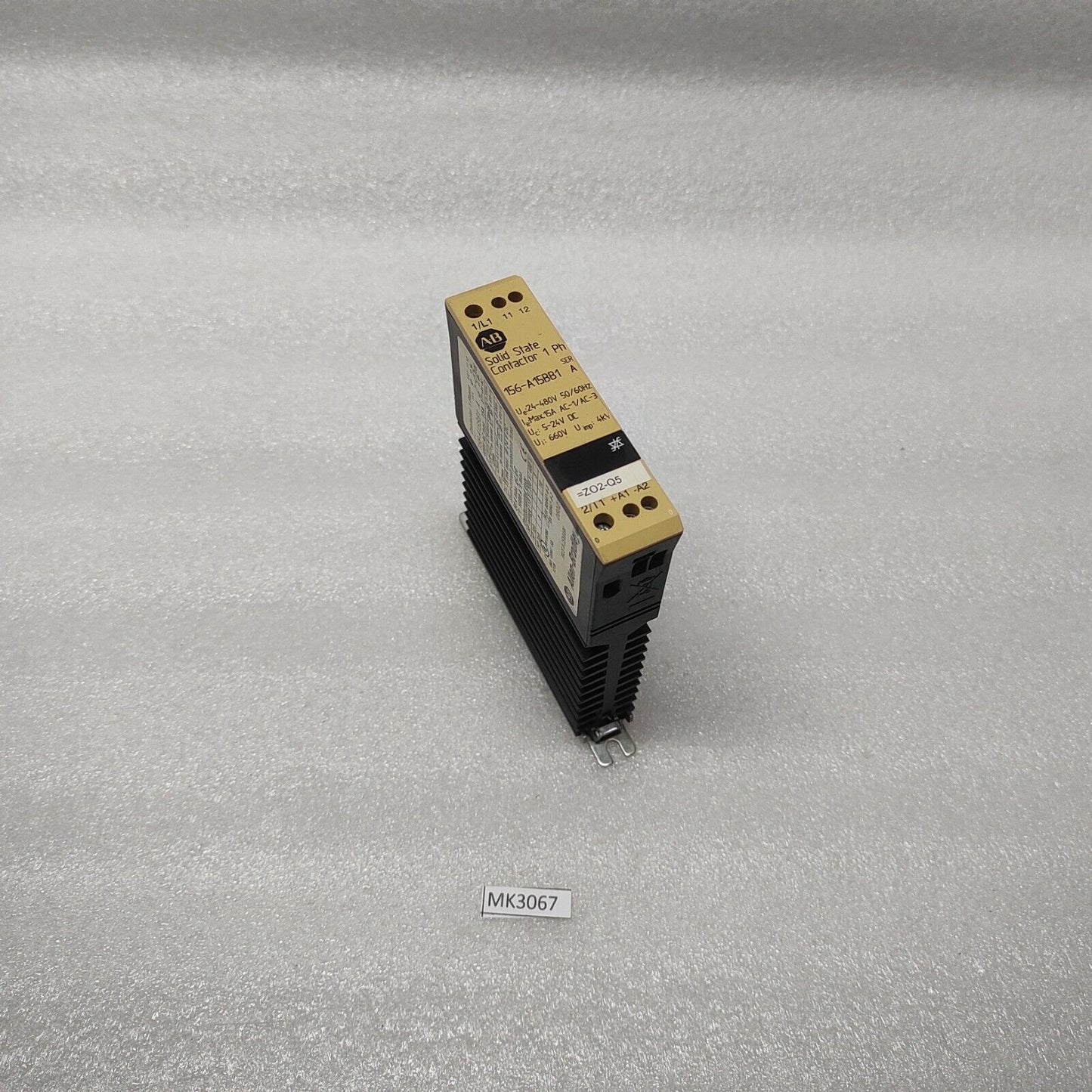 ALLEN BRADLEY CAT 156-A15BB1 1-PH SOLID STATE CONTACTOR 24-480V