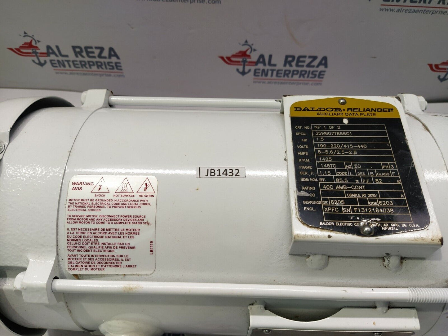 BALDOR CD-65406 ELECTRIC MOTOR 35W607T866G1 98139 2HP 460V