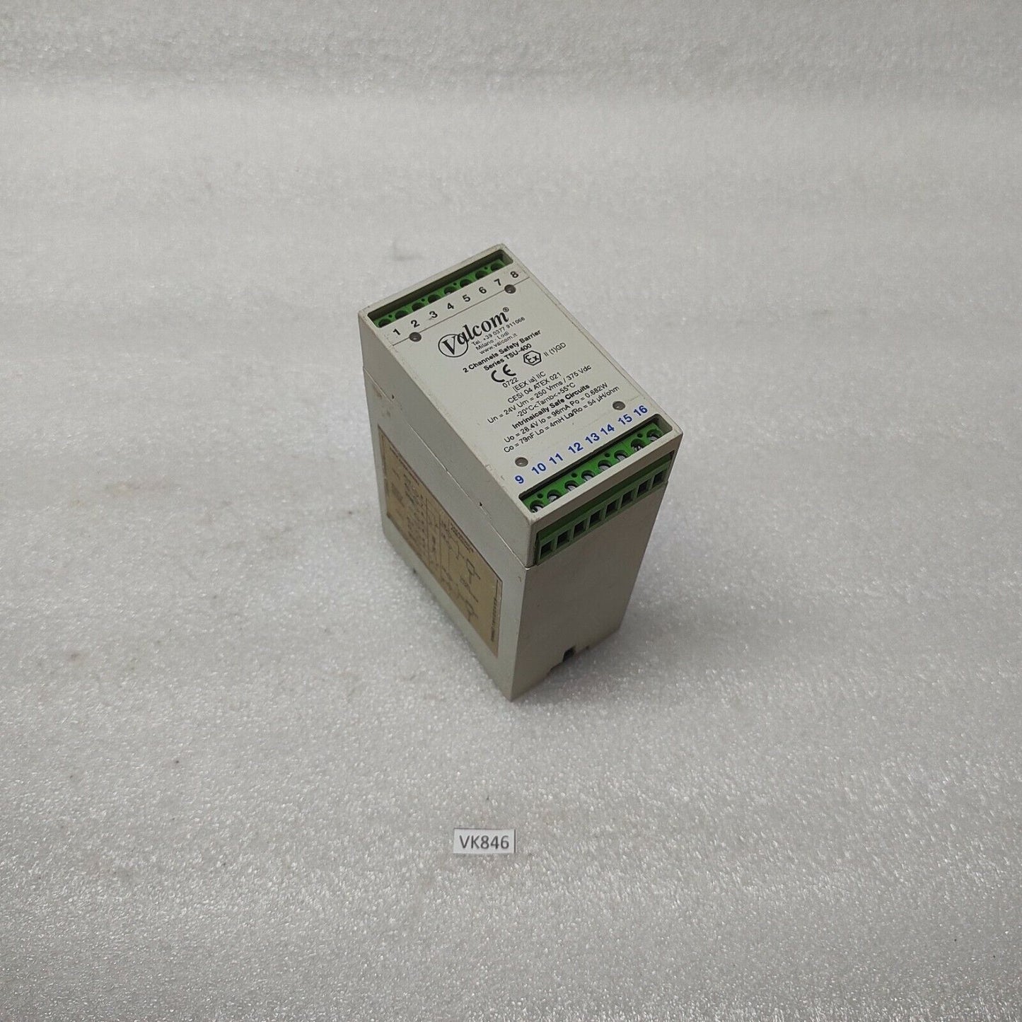 VALCOM TSU400 2-CH SAFETY BARRIER TSU400FM-N-DIN-1 24VAC/DC