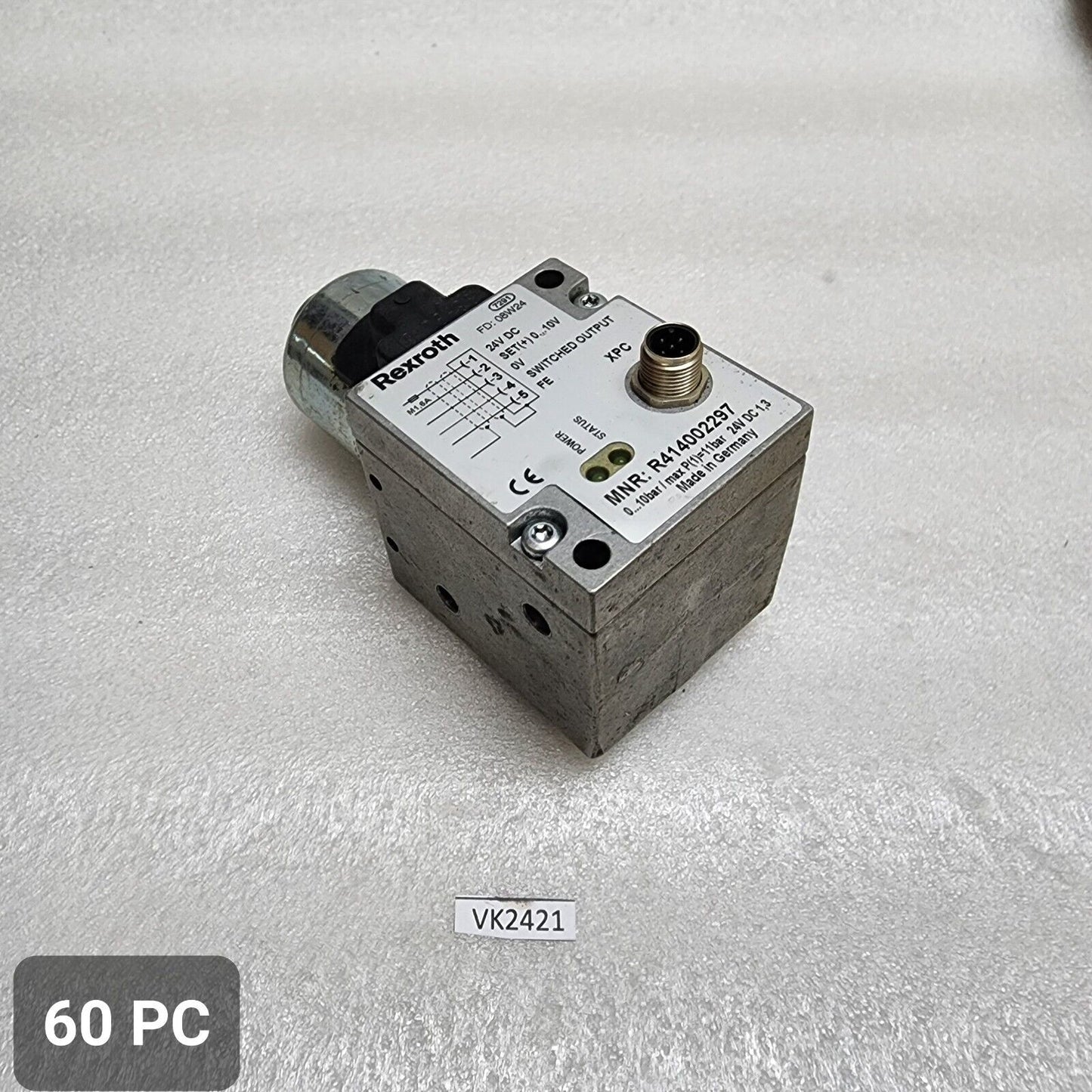 REXROTH 7291 R414002297 PRESSURE REGULATOR 24VDC MORE THAN 50 PC AVAILABLE