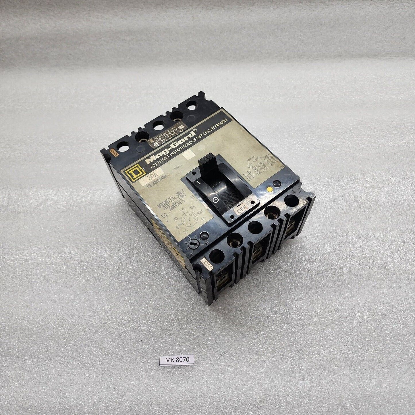 SQUARE D MAG-GARD FAL3603013M 3-POLE CIRCUIT BREAKER 30A