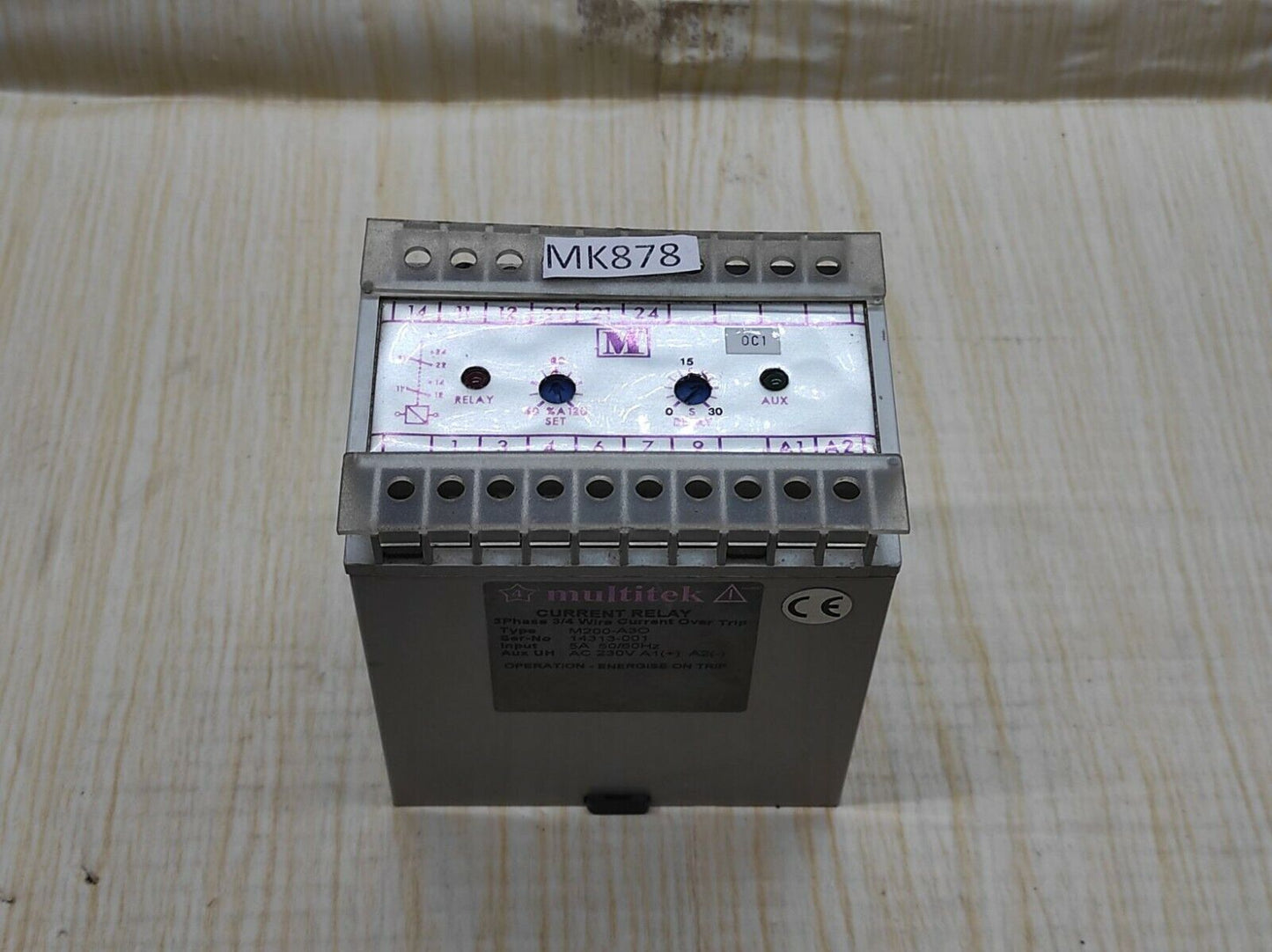 MULTITEK M200-A30 CURRENT RELAY M200A30