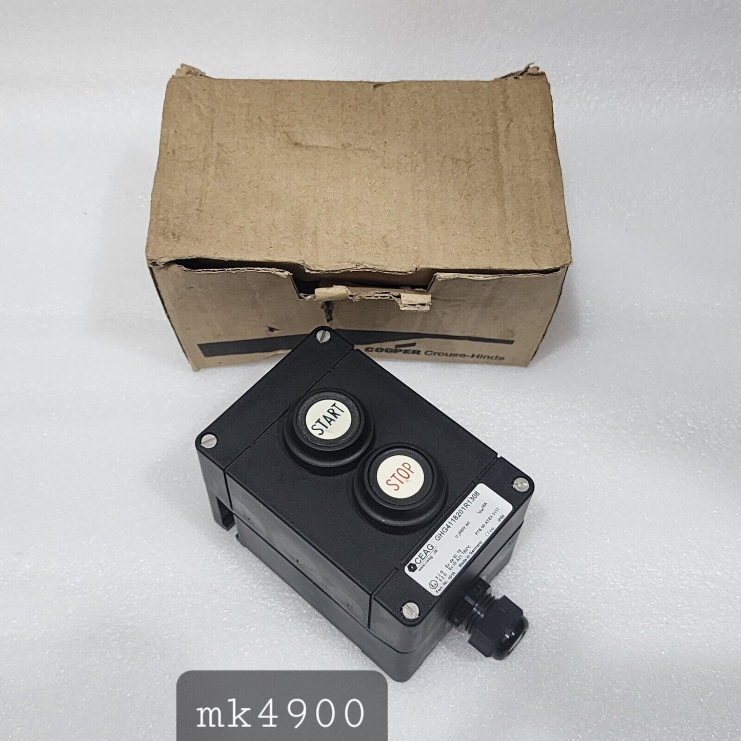 CEAG GHG4118201R1308 PUSH BUTTON STATION M20 1NO/1NC EATON