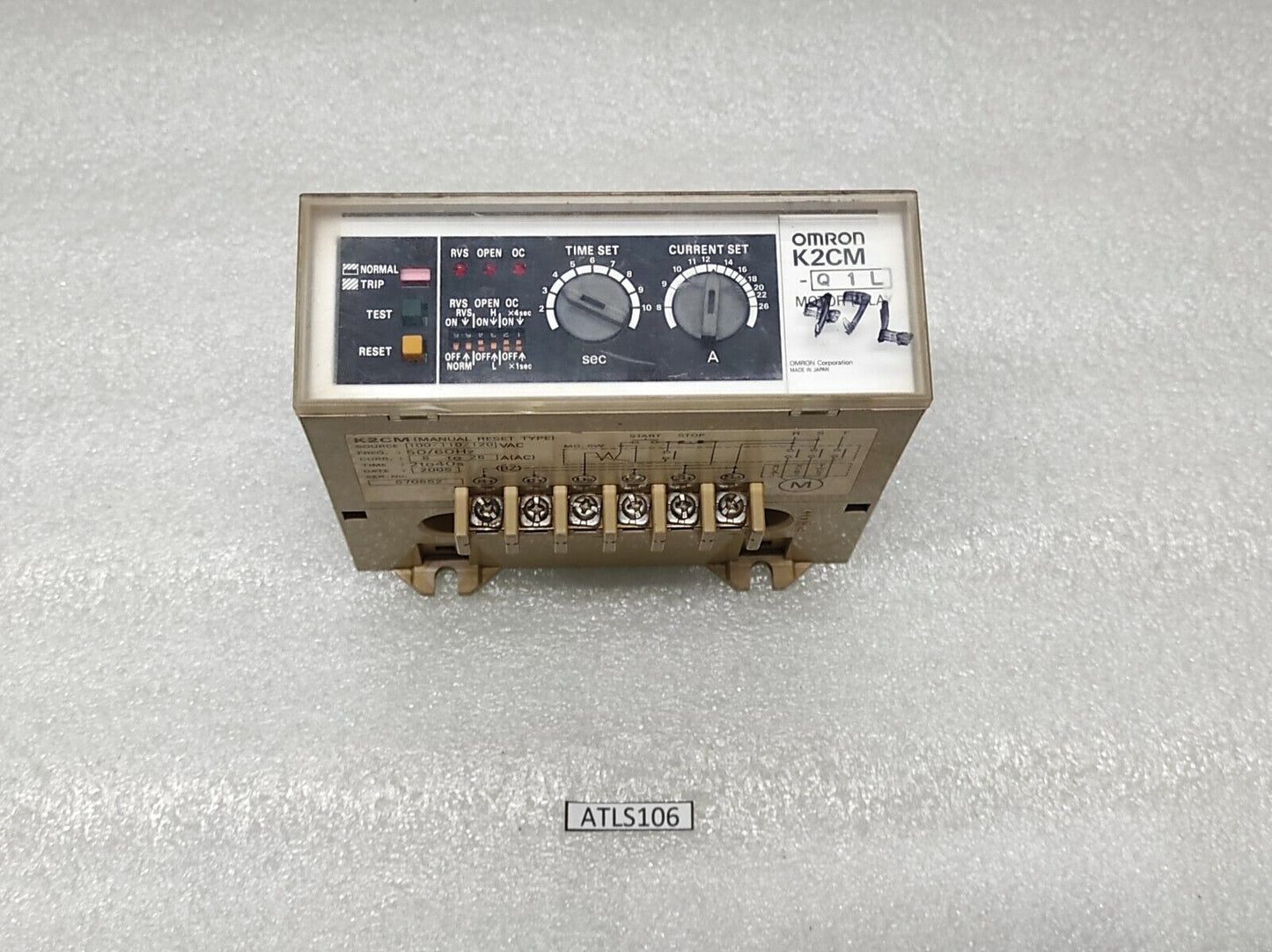 OMRON K2CM-Q1L MOTOR RELAY 100-120VAC