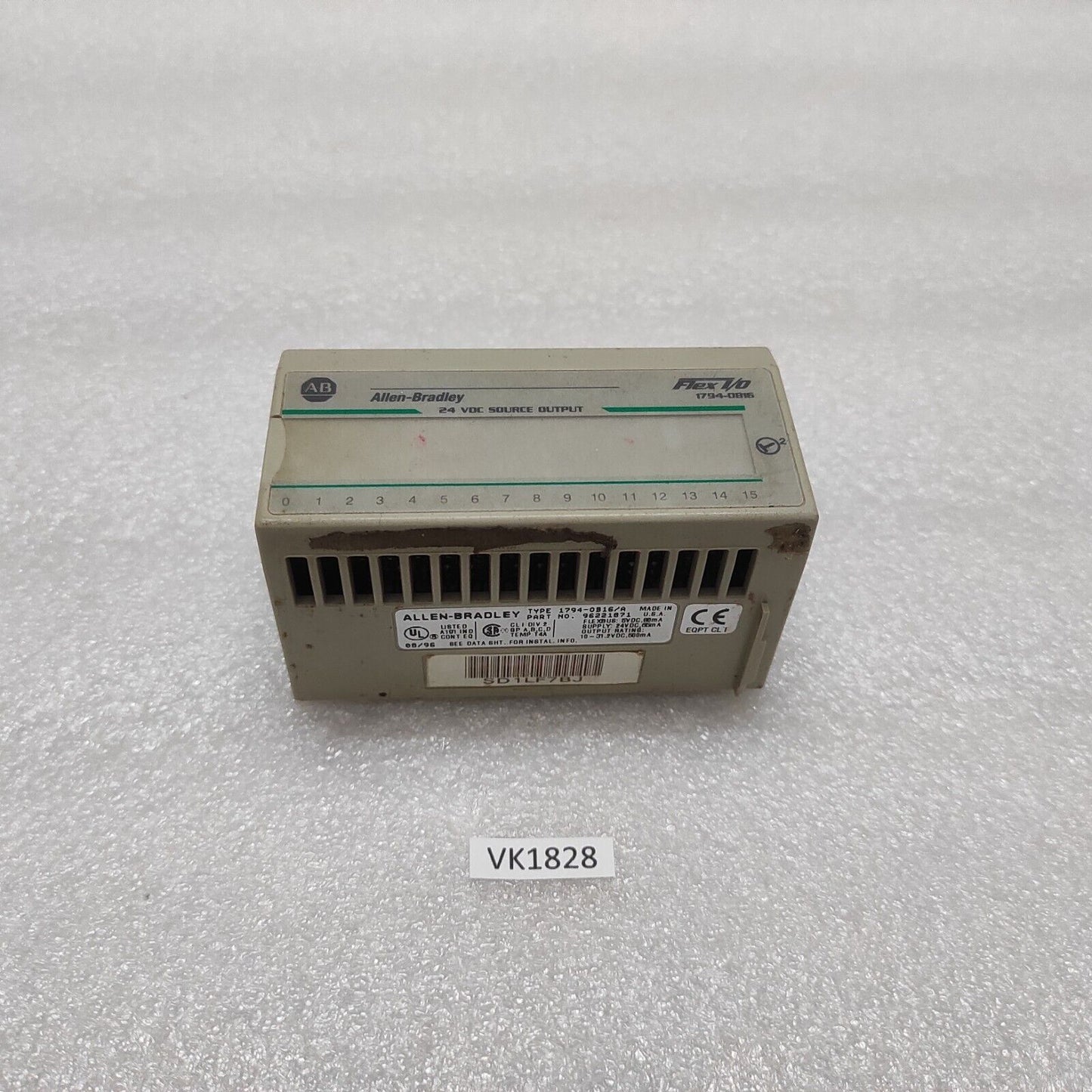 ALLEN BRADLEY CAT 1794-OB16 FLEX I/O 16 SOURCE OUTPUT MODULE 96221871