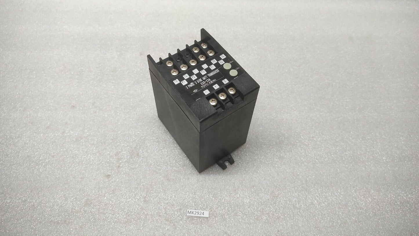 TOYO KEIKI EGM-23A 3-PH 3-WIRE WATT TRANSDUCER