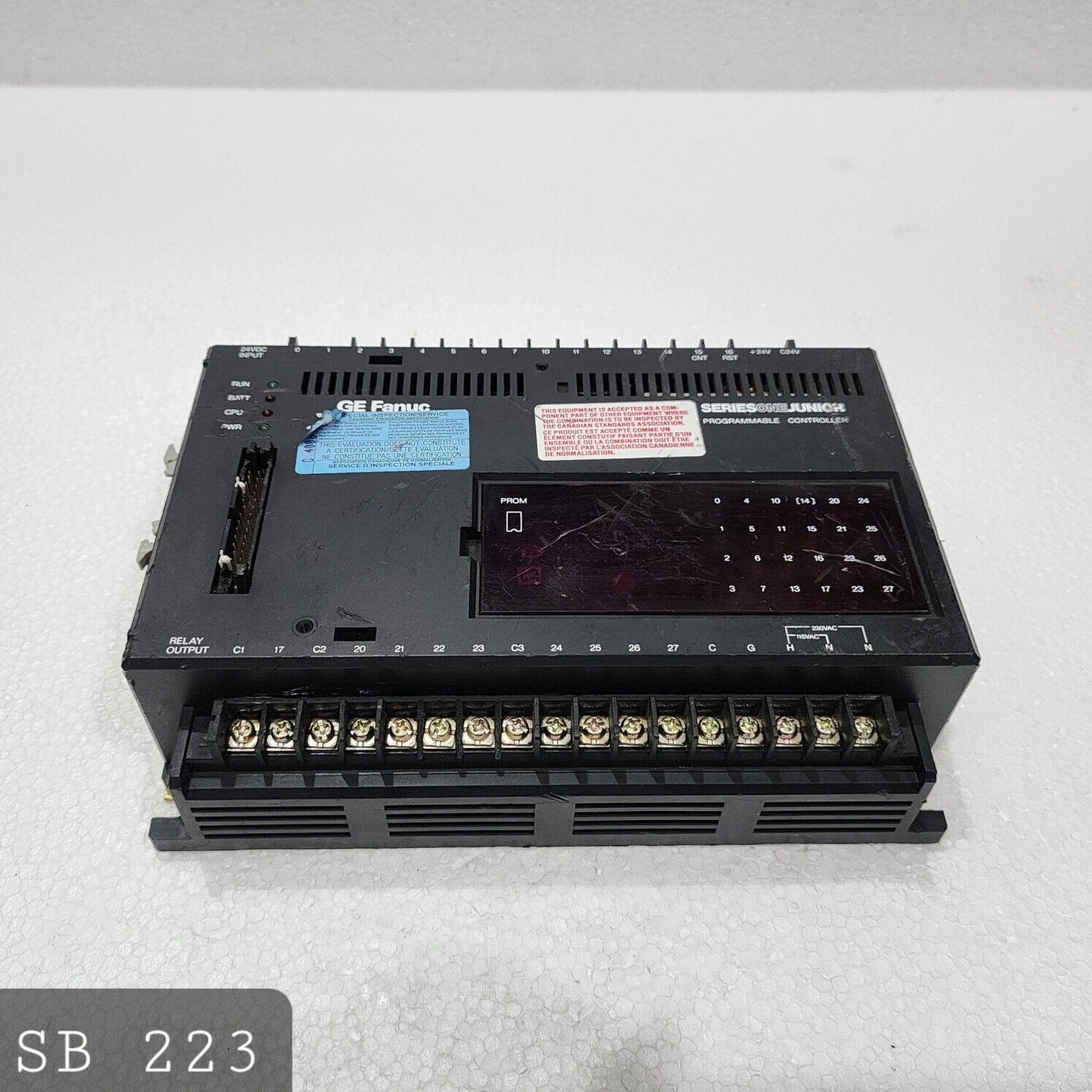 GE FANUC IC609SJR120C SERIES ONE JUNIOR BASIC PROGRAMMABLE UNIT