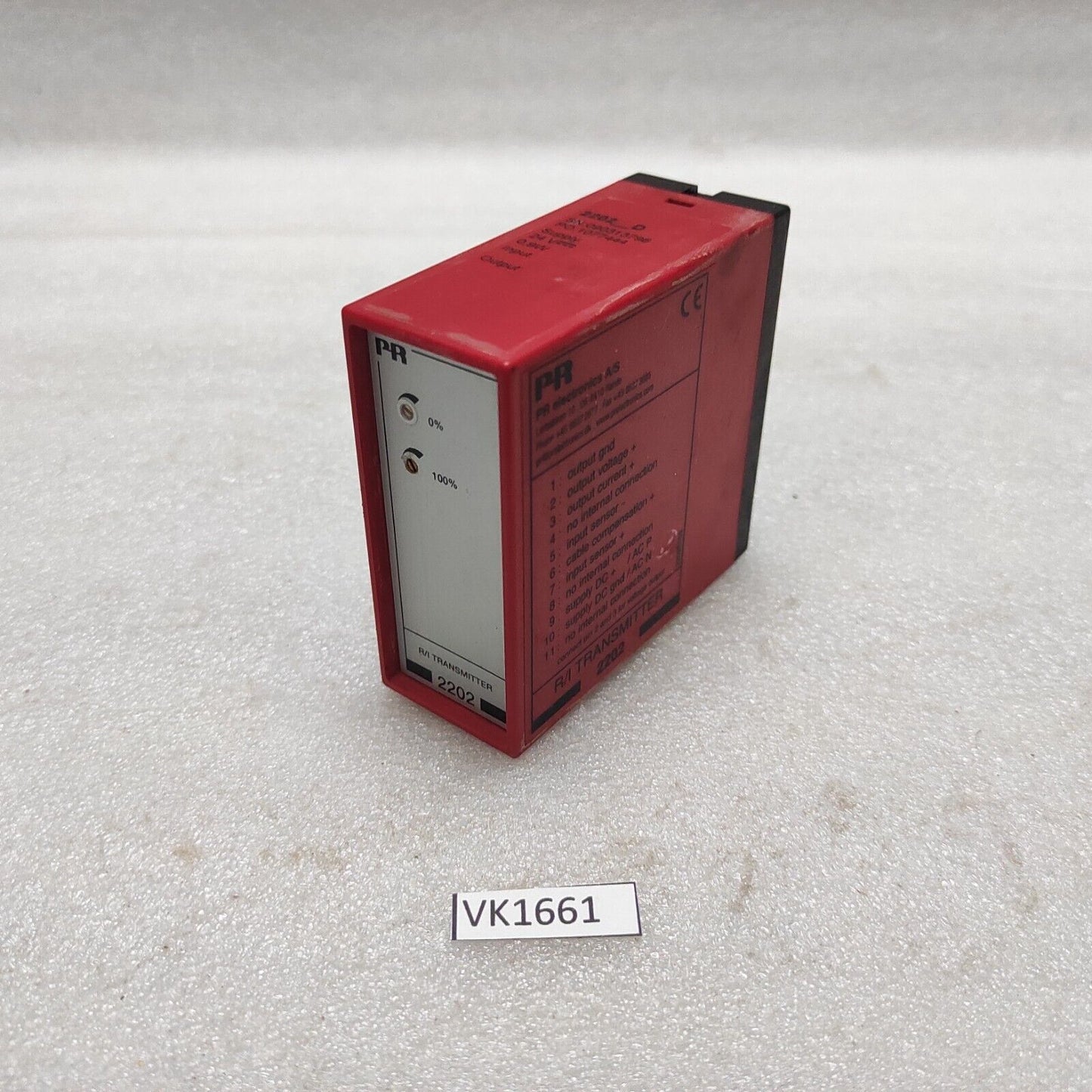 PR ELECTRONICS 2202 R/I TRANSMITTER 24VDC 2202-D