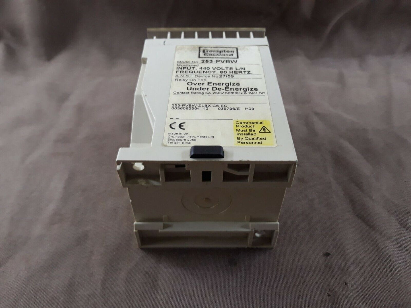 Crompton Protector 253-PVBW Frequency Relay 253 PVBW