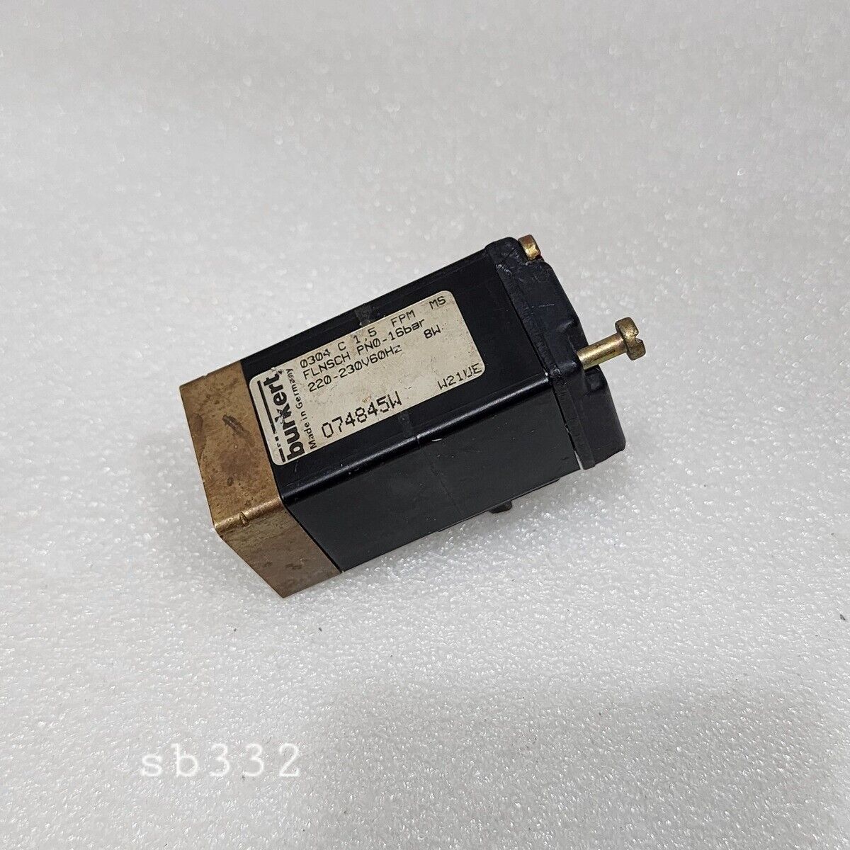 BURKERT 0304 C 1.5 FPM MS SOLENOID COIL 074845W 220-230V