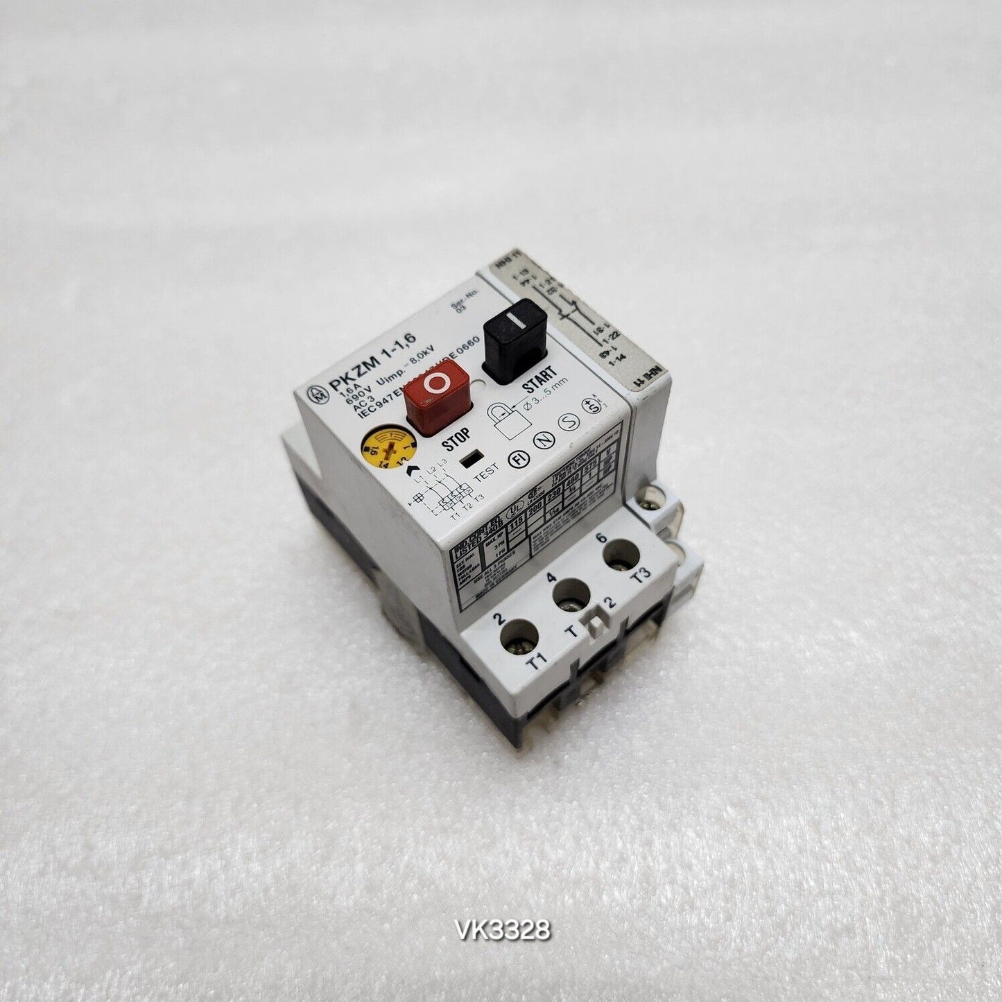 MOELLER PKZM 1-1.6 MOTOR PROTECTIVE CIRCUIT BREAKER NHI 11 AUXILIARY