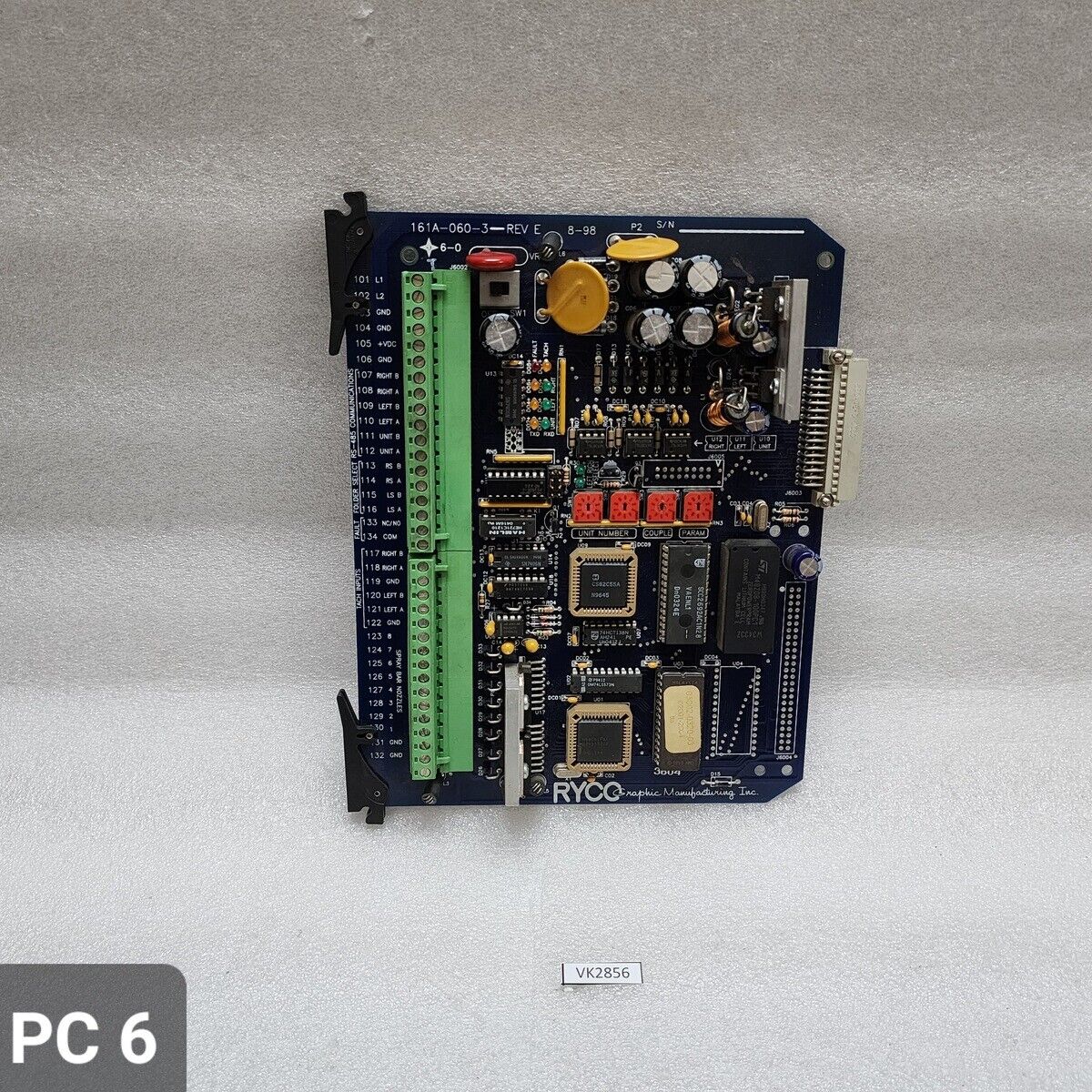 RYCO 161A-060-3 REV E PC BOARD SCREW TERMINALS LED INDICATORS