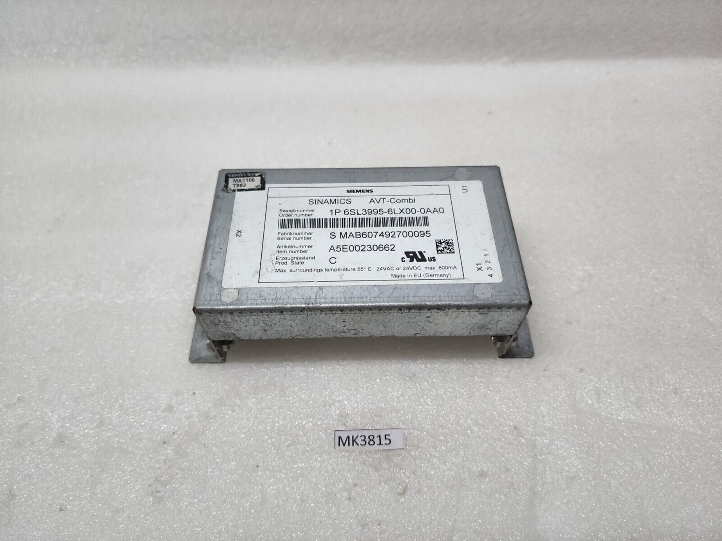 SIEMENS SINAMICS 6SL3995-6LX00-0AA0 AVT-COMBI