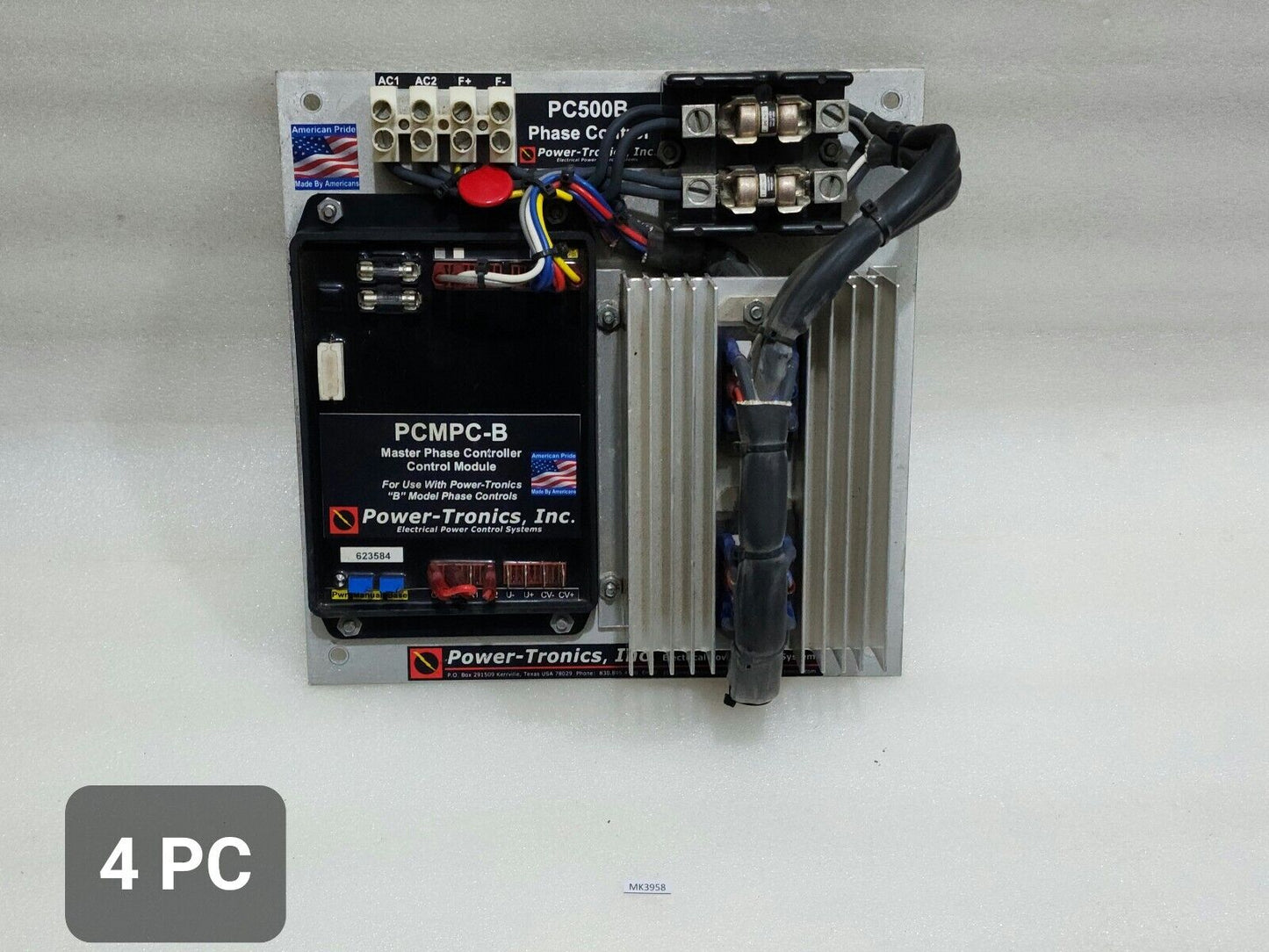 POWER TRONICS PCMPC-B MASTER OHASE CONTROLLER CONTROL MODULE PC500B 120-2240VAC