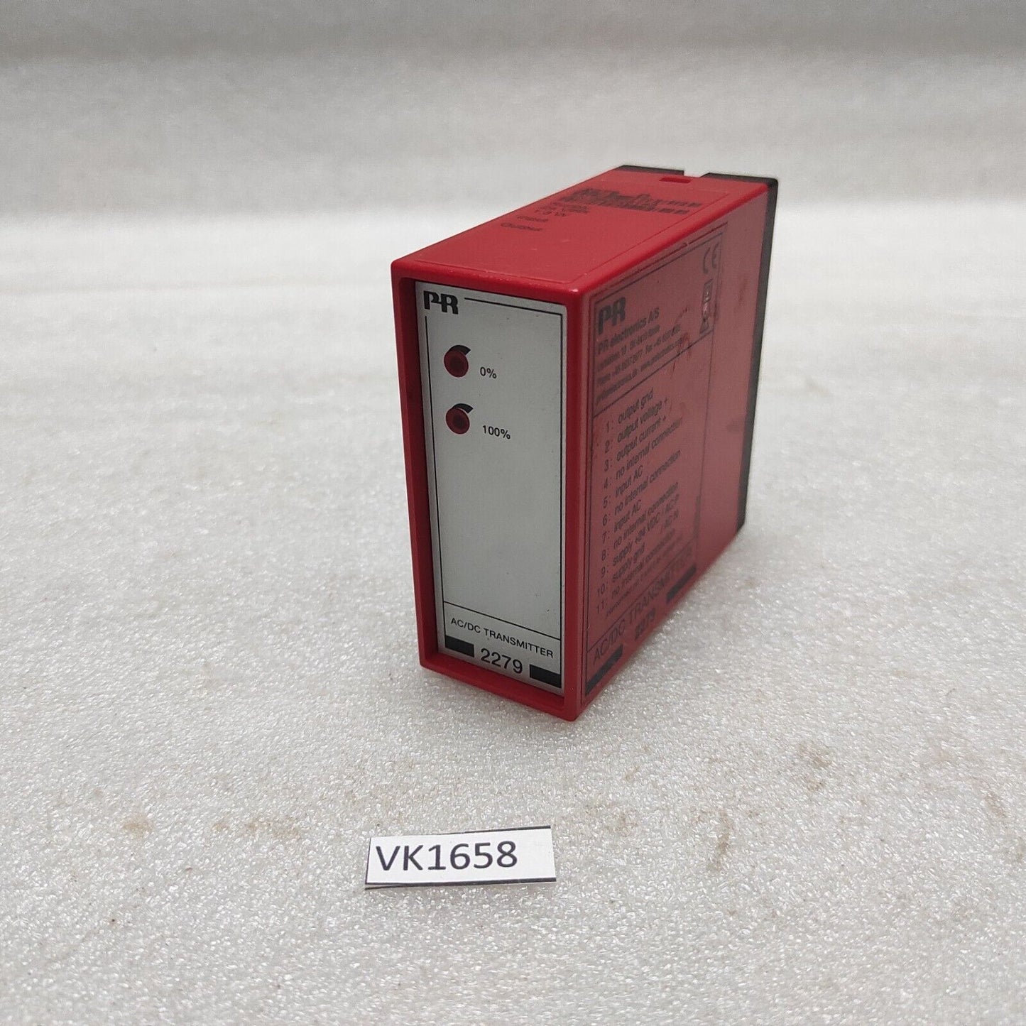 PR ELECTRONICS 2279 AC/DC TRANSMITTER 2279-D 24VDC