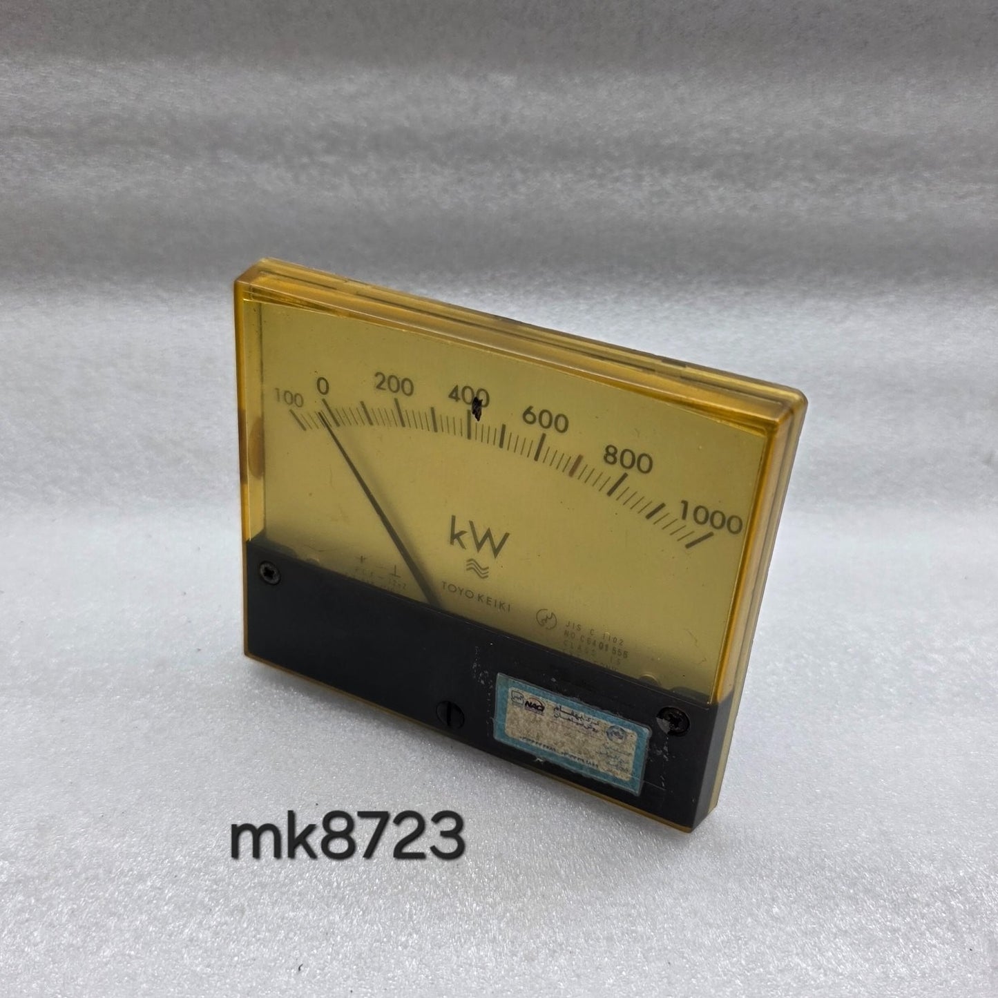 TOYO KEIKI ECF-12NZ KILOWATT METER 100-0-1000 KW