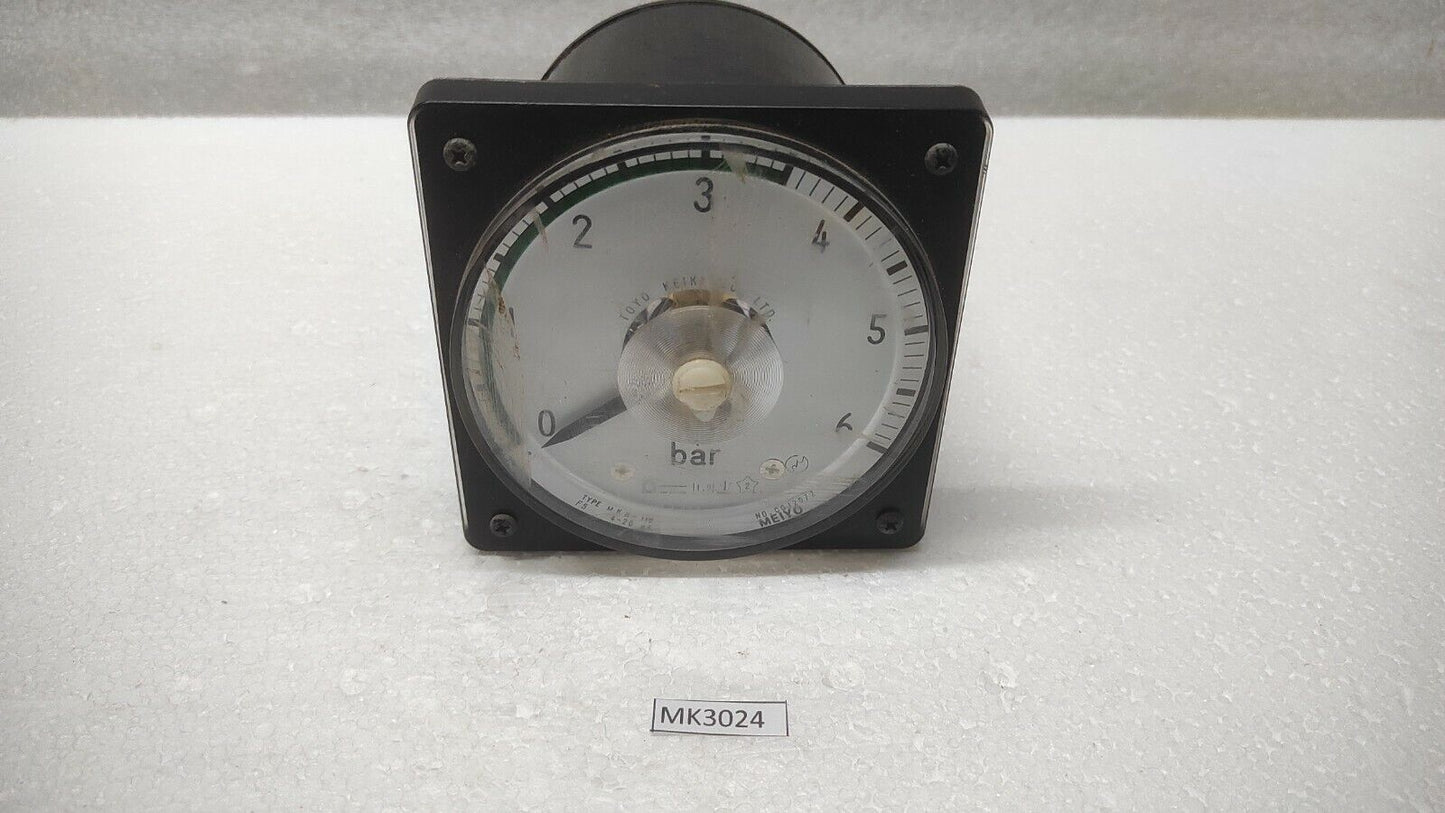 TOYO KEIKI MKH-110 PRESSURE INDICATOR MEIYO 0-6 BAR