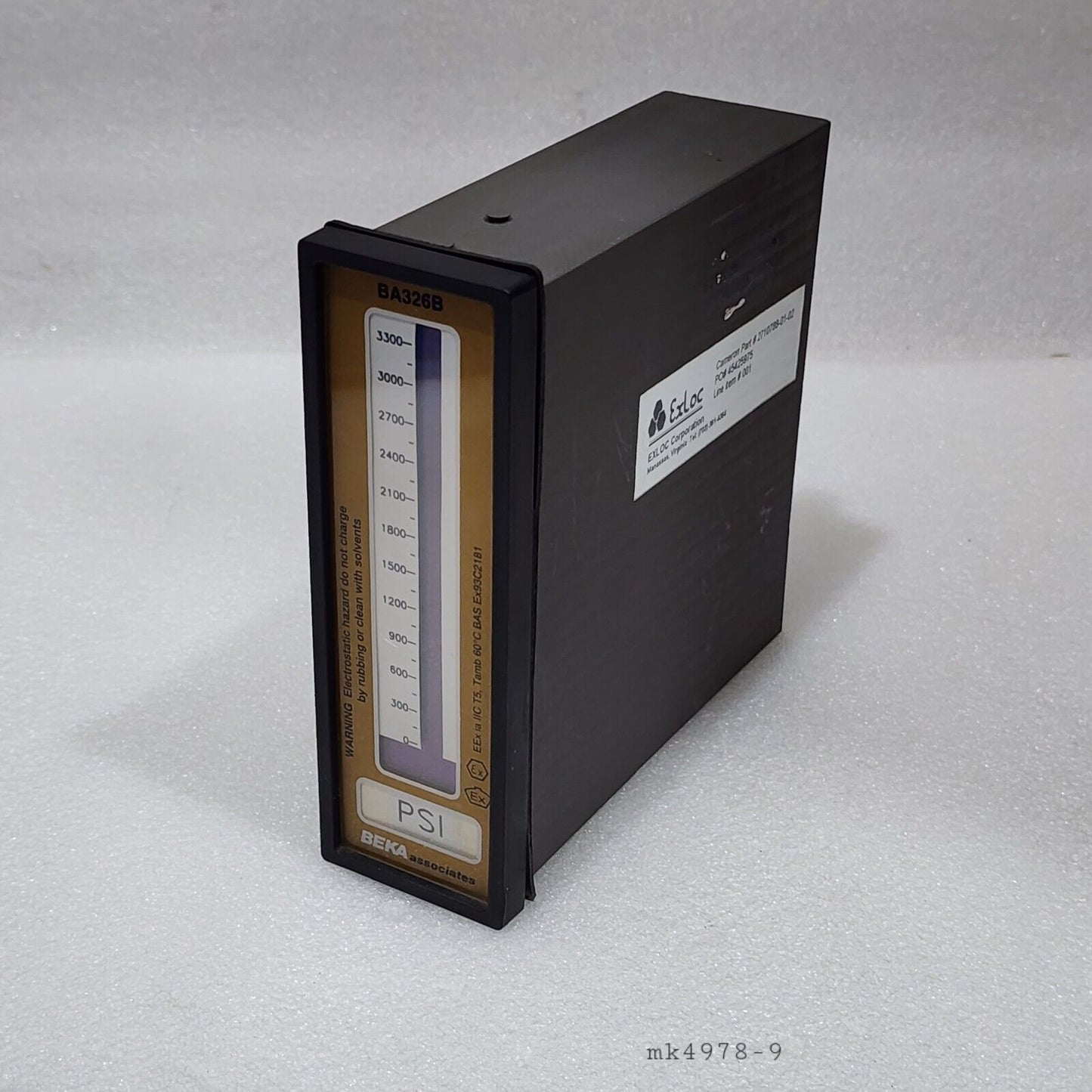 BEKA ASSOCIATES BA326B INTRINSICALLY SAFE 2-WIRE 4/20 mA COMBINED INDICATOR