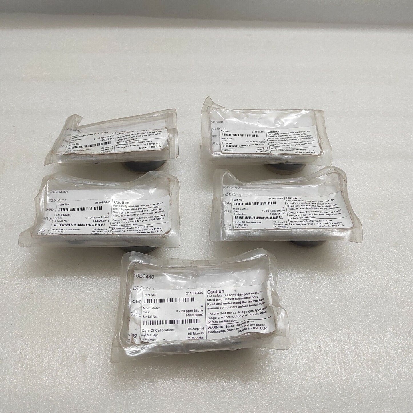 HONEYWELL 2110B3440 SENSOR 0-20PPM SILANE OUT OF CALIBRATION