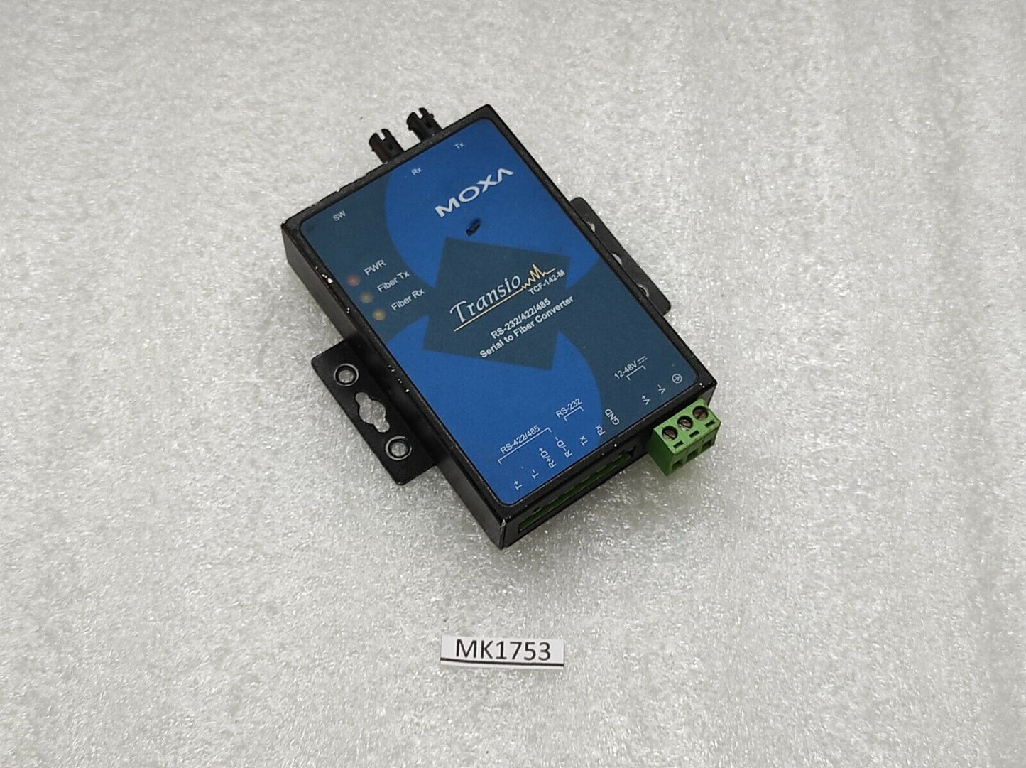 MOXA TRANSIO TCF-142-M RS-232/422/485 SERIAL TO FIVER CONVERTER