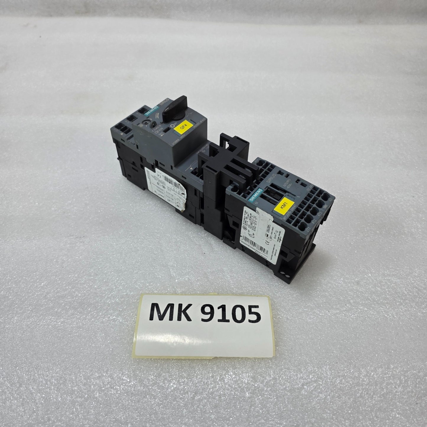 SIEMENS 3RV2011-0FA20 MOTOR PROTECTION CIRCUIT BREAKER + 3RT2015-2BB41 CONTACTOR