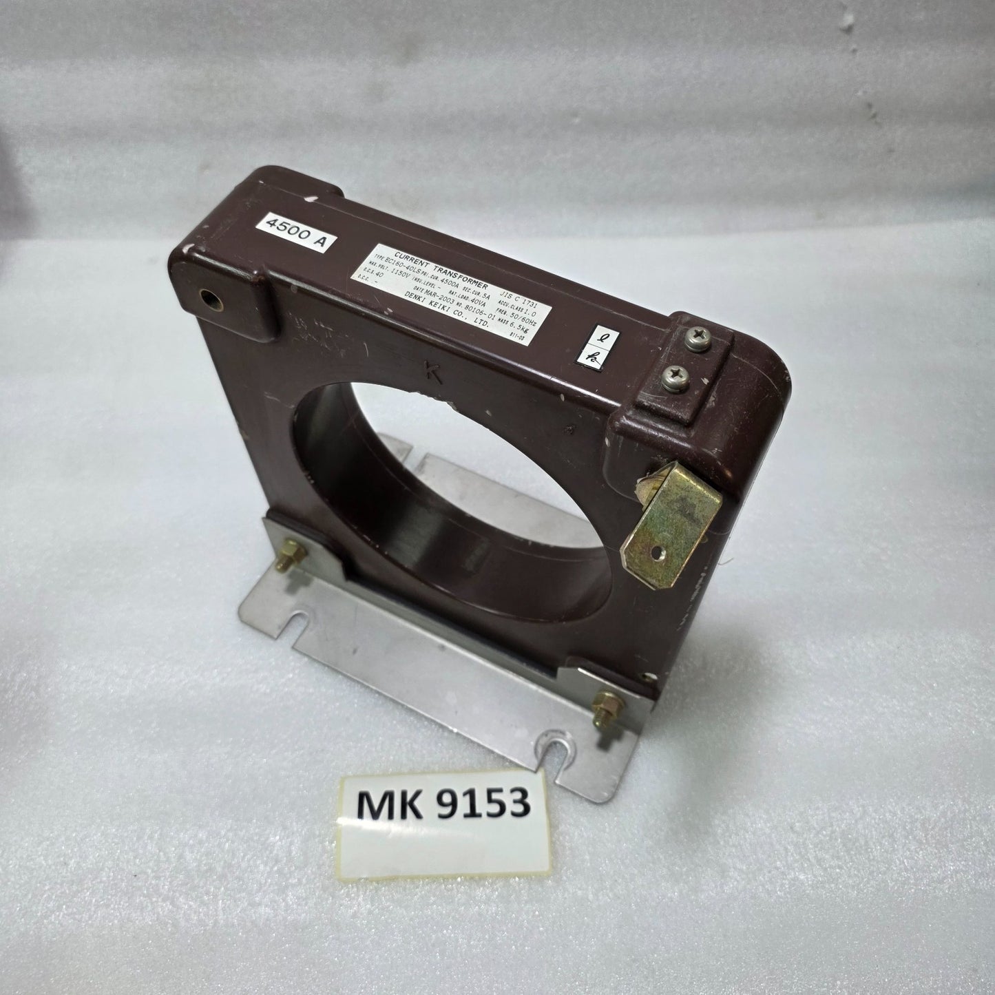 DENKI KEIKI EC160-40LS CURRENT TRANSFORMER 4500/5A – 40VA CLASS 1.0 INDUSTRIAL