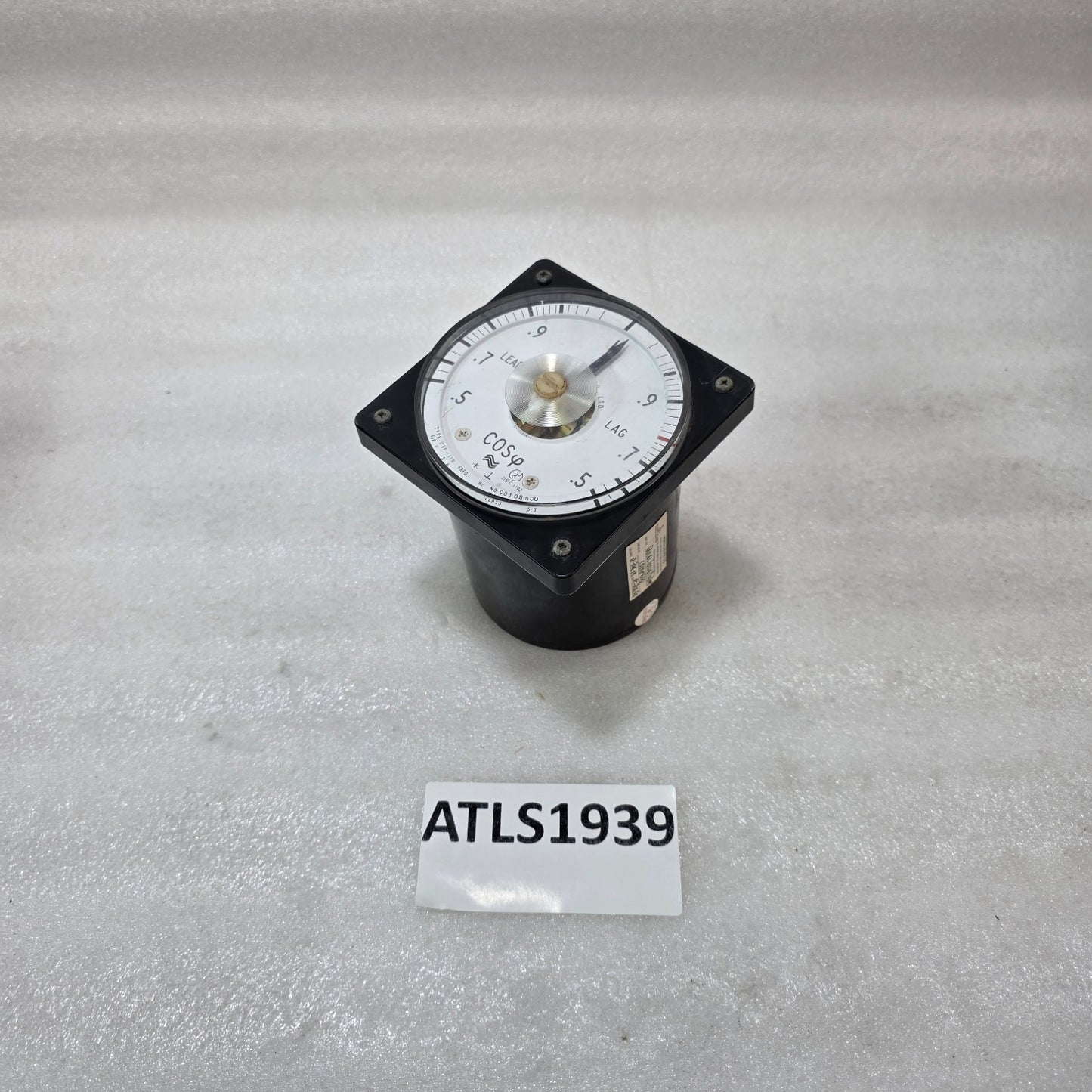 TOYO KEIKI UVF-11N ANALOG POWER FACTOR METER COSΦ 115V 5A LEAD/LAG
