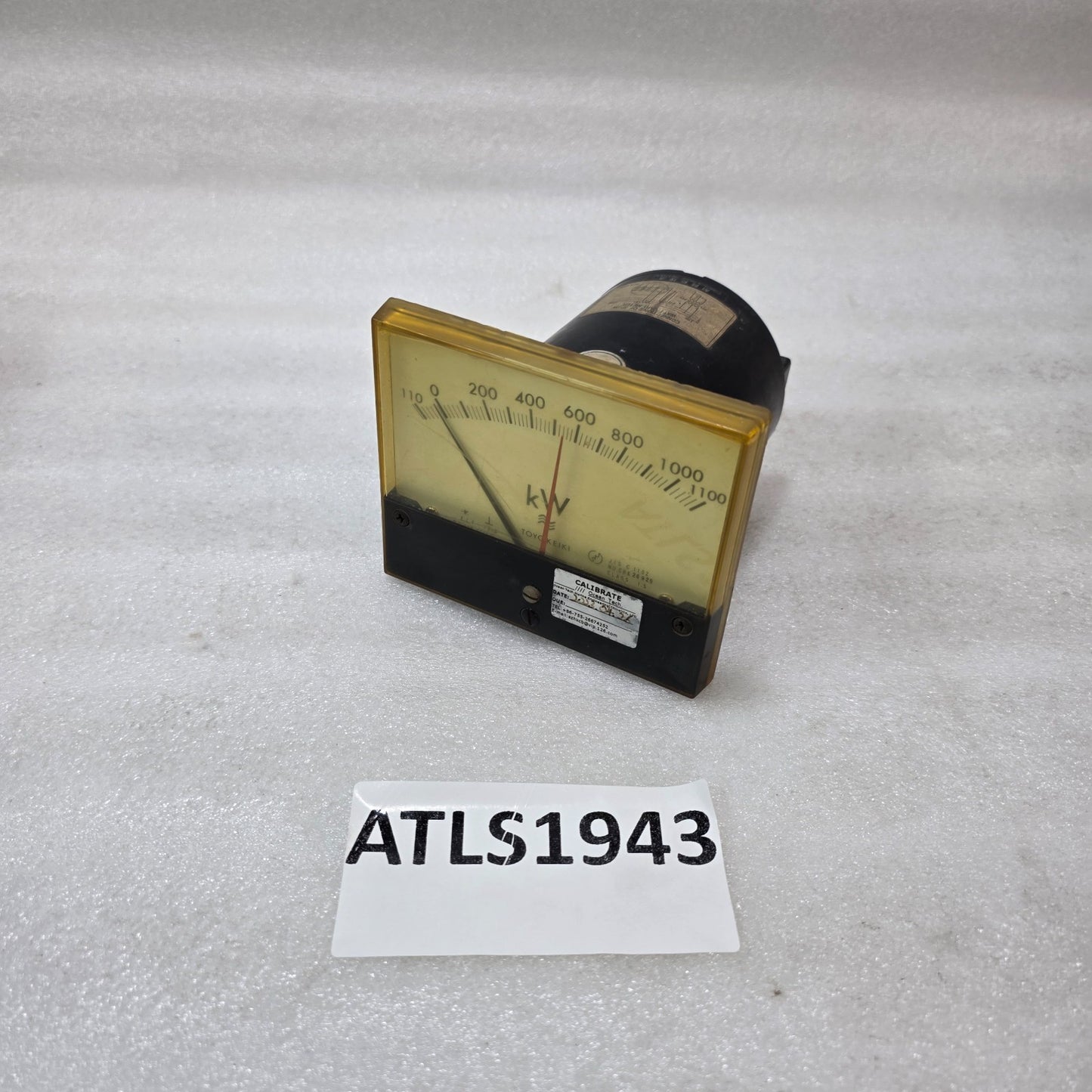TOYO KEIKI ECF-12NB ANALOG KW METER 0–1100KW PANEL MOUNT INDUSTRIAL POWER METER