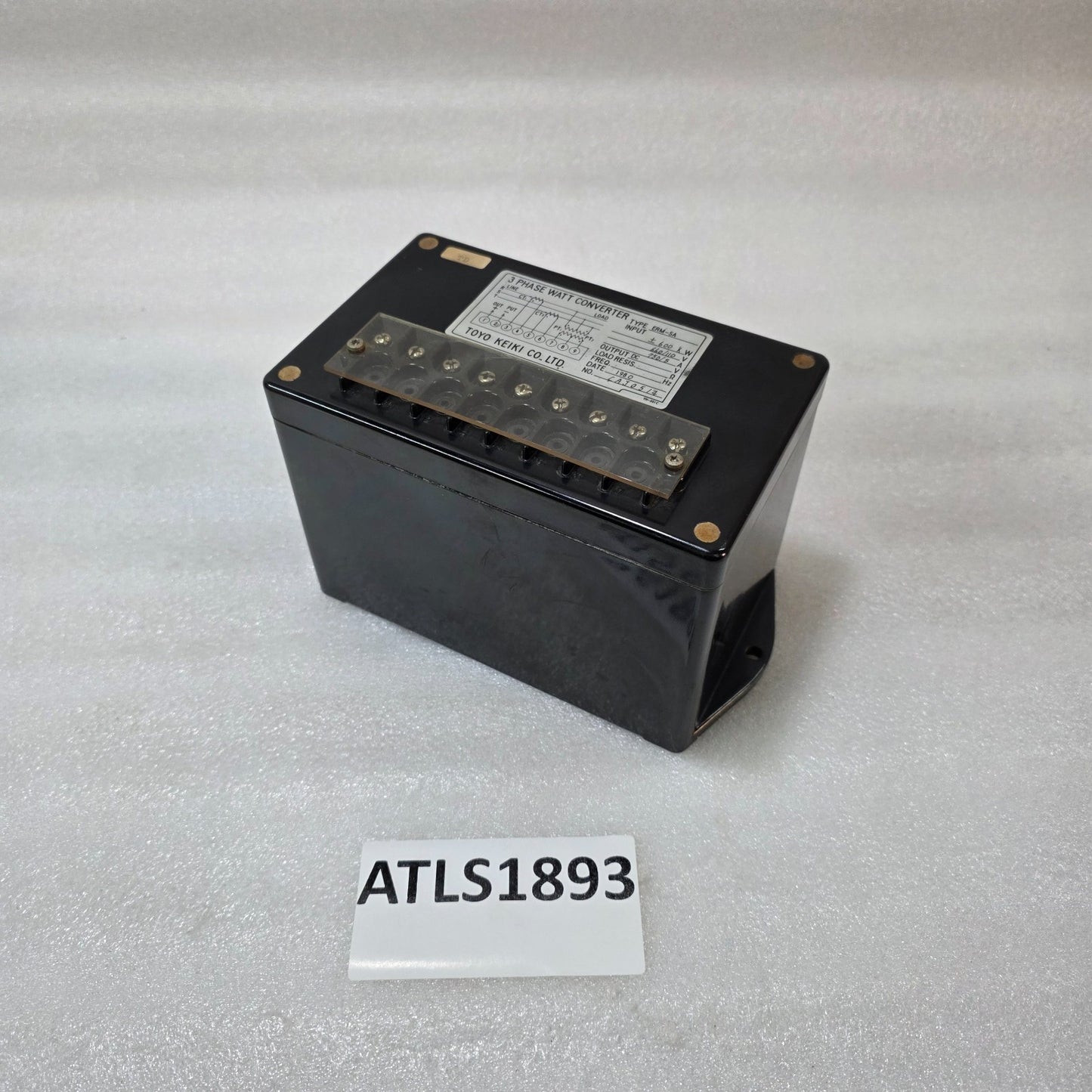 TOYO KEIKI ERM-5A THREE PHASE WATT CONVERTER ±600KW POWER TRANSDUCER 660/110V 75