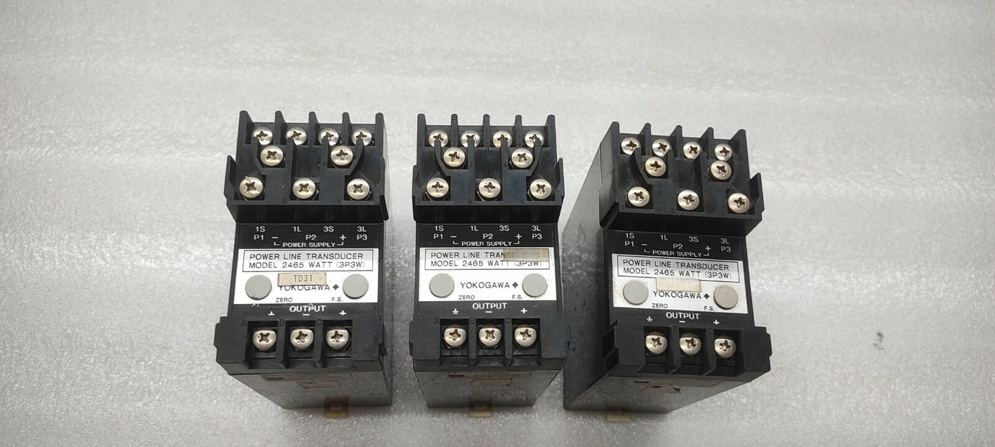 YOKOGAWA 2465 WATT 3P3W POWER LINE TRANSDUCER 69TX2150 24V DC PT 460:115V