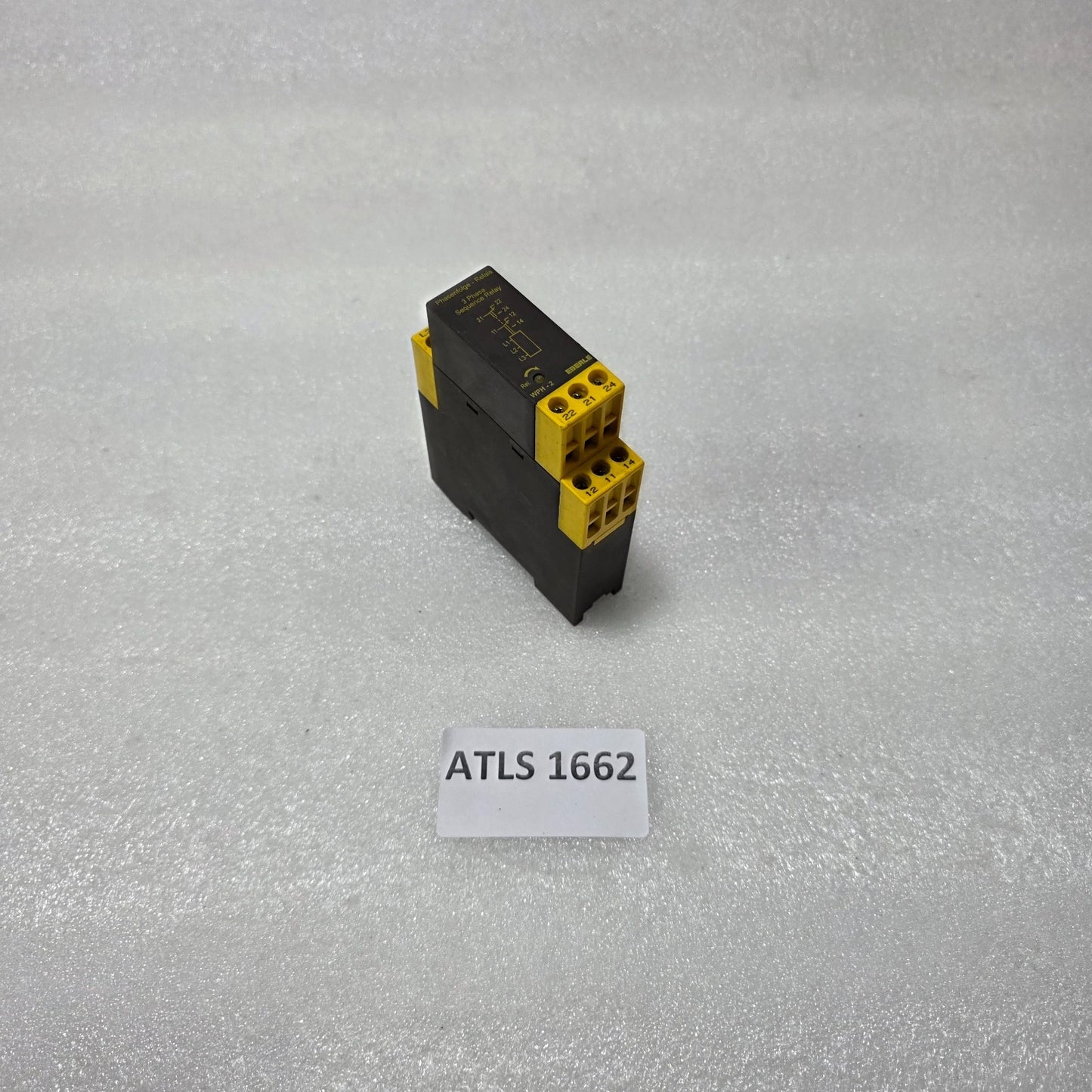 EBERLE WPH-2 PHASE SEQUENCE RELAY, 3×200–460V AC, 2 CHANGEOVER CONTACTS