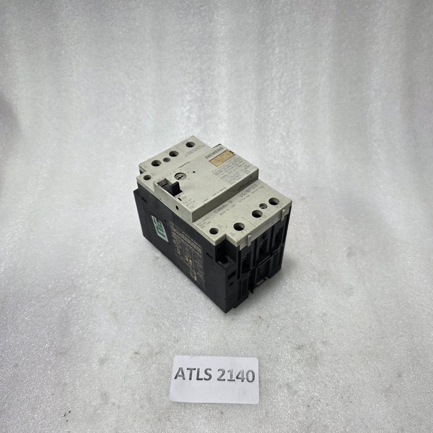 SIEMENS 3VU1600-1MP00 MOTOR PROTECTION CIRCUIT BREAKER 16A 690V 3 POLE MPCB OVER