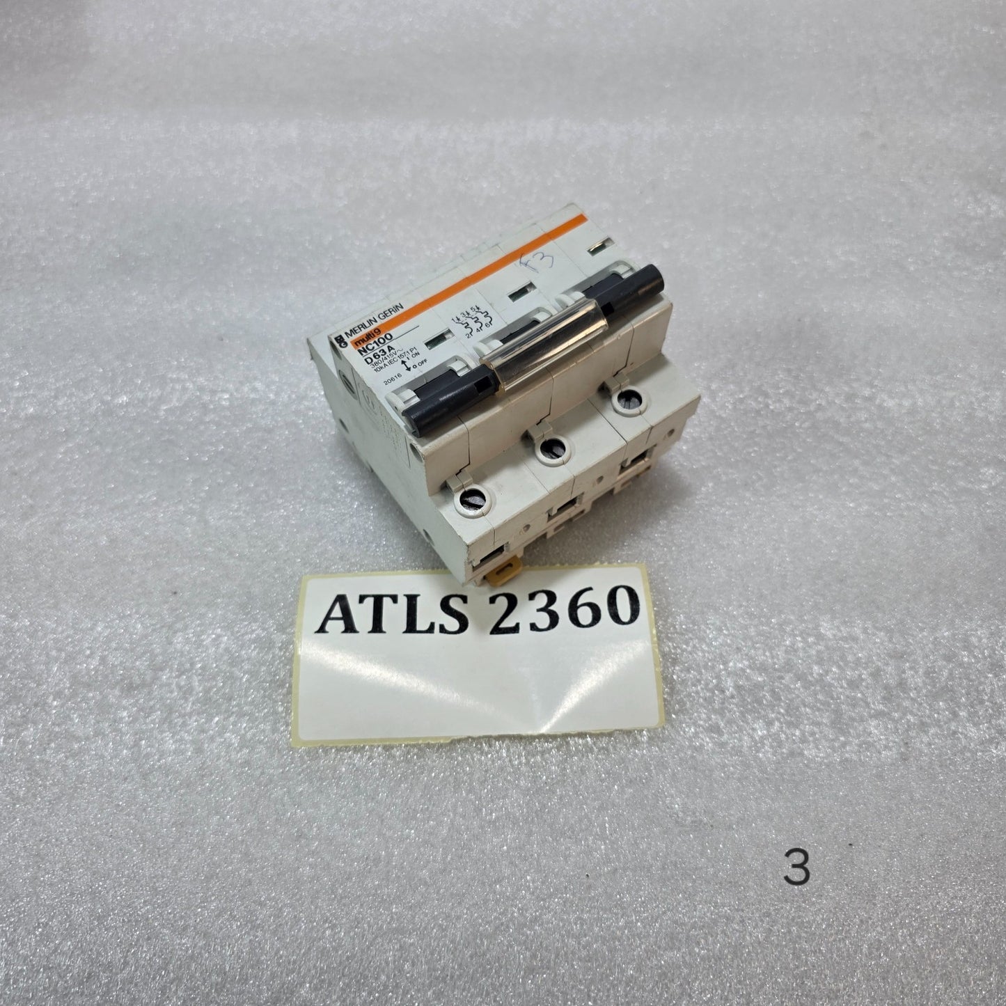 MERLIN GERIN MULTI9 NC100 D63A 3 POLE MCB 380/415V 10KA CIRCUIT BREAKER
