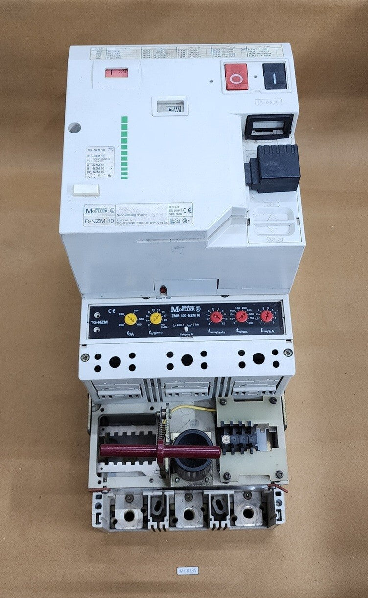 MOELLER R-NZM 10 3-POLE CIRCUIT BREAKER TRIP 400A ZMV-400-NZM 10