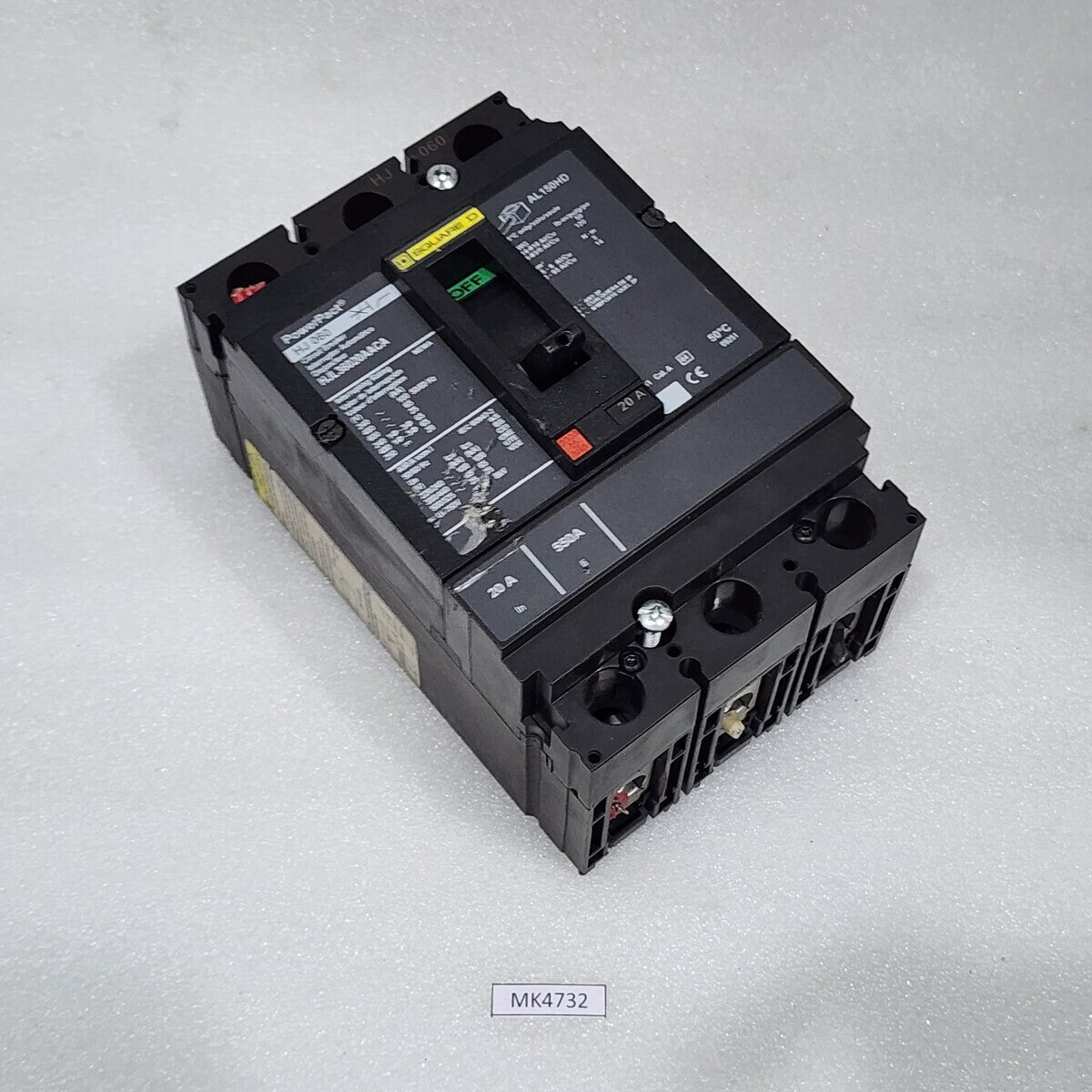 SQUARE D HJ 0 60 POWERPACT CIRCUIT BREAKER 20A HJL36020AACA